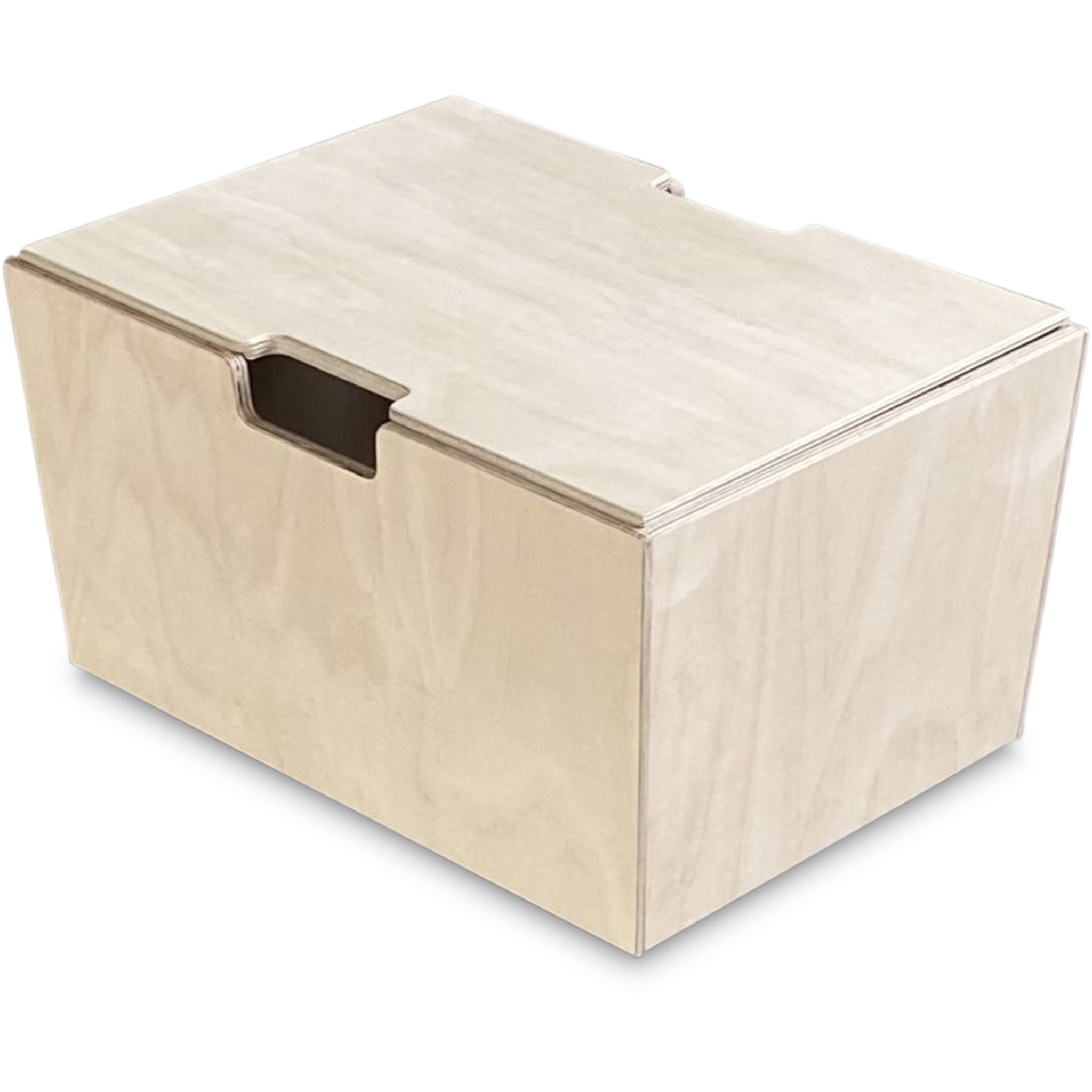 Montessori fahrende Aufbewahrungsbox mit Lenkrollen und Deckel - natur aufbe toddie.de ®