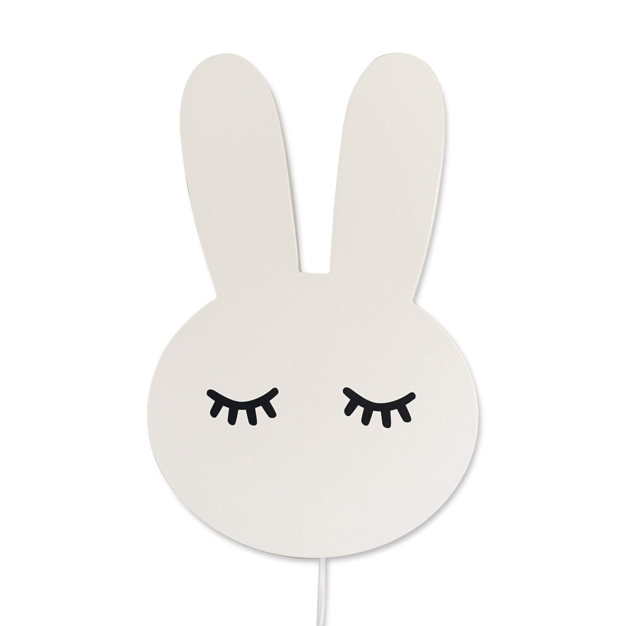 Hölzerne Wandleuchte Kinderzimmer | Kaninchen - weiß Wandleuchte toddie.de