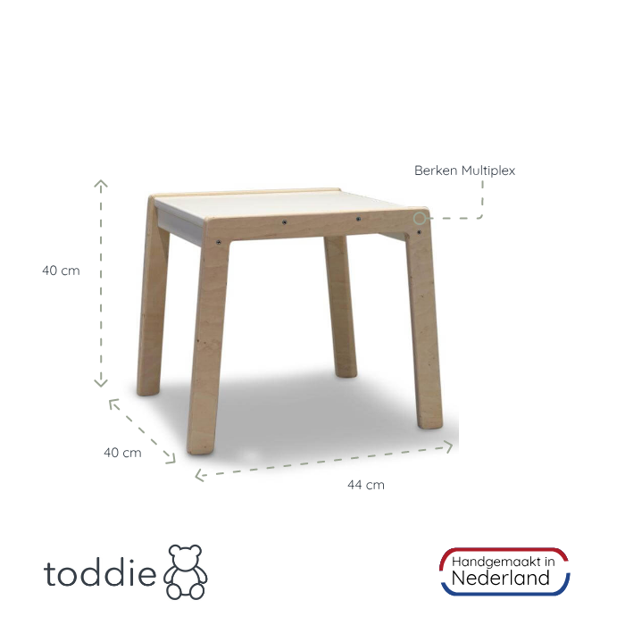 Holz Kindermöbelset 1-4 Jahre | Tisch + 2 Stühle - weiß Möbelset toddie.de