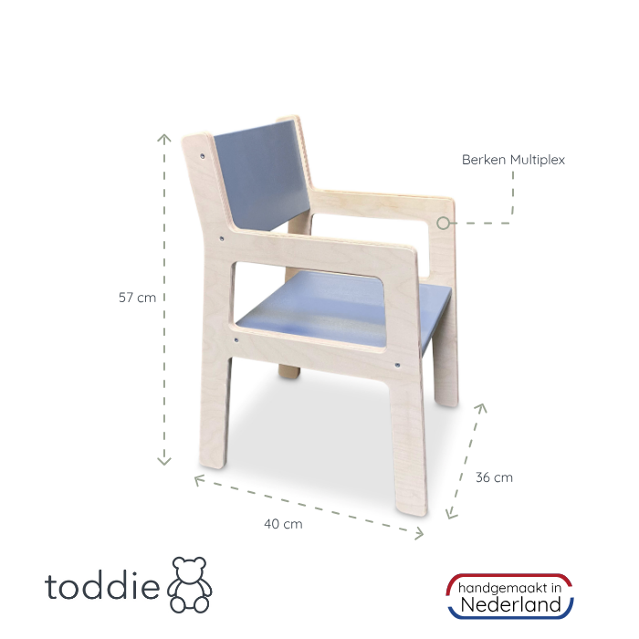 Hölzerne Kinderstuhl 4-7-jahre - denim drift Kinderstuhl toddie.de