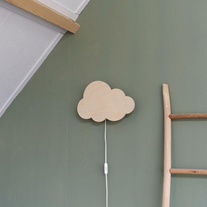 Hölzerne Wandleuchte Kinderzimmer | Wolkie - natur Wandleuchte toddie.de