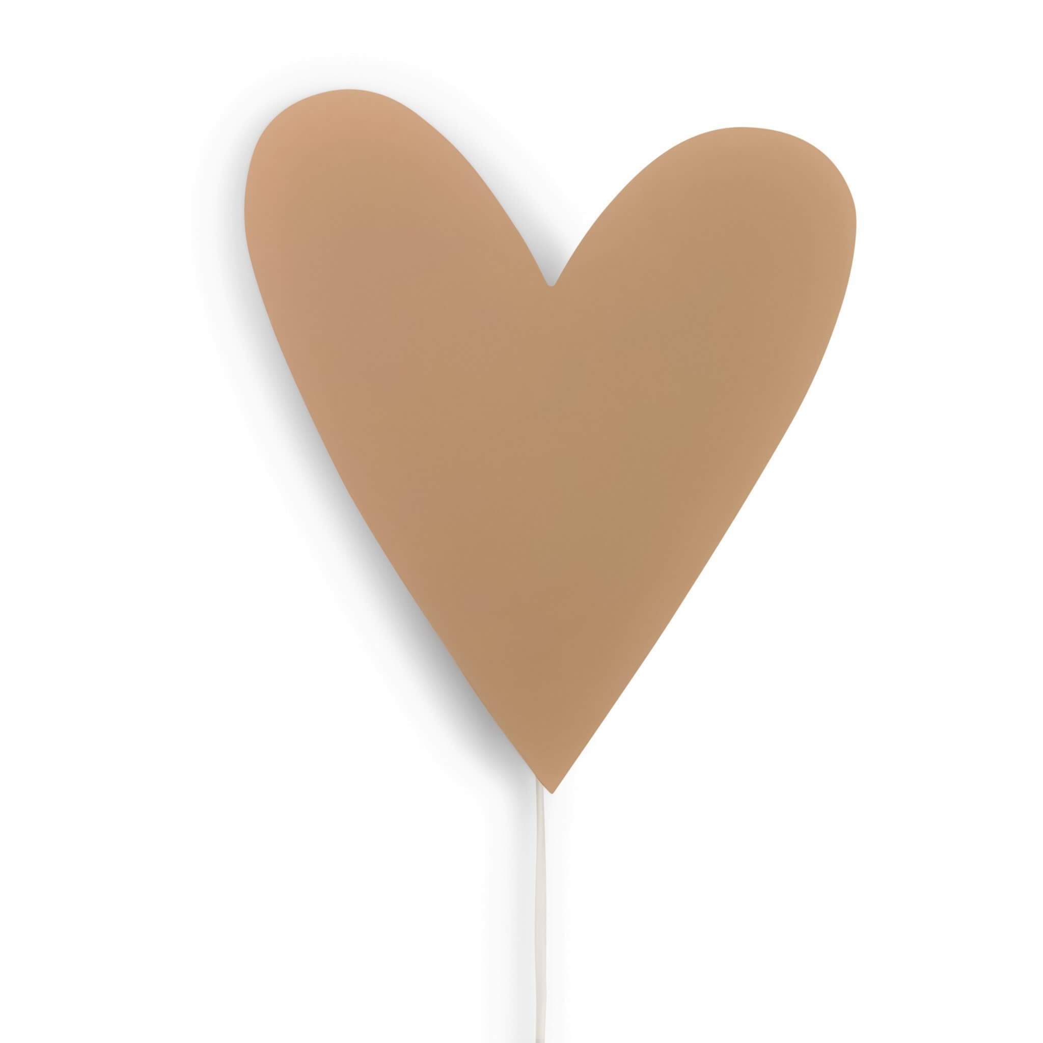 Hölzerne Wandleuchte Kinderzimmer | Herz - spiced honey Wandleuchte toddie.de