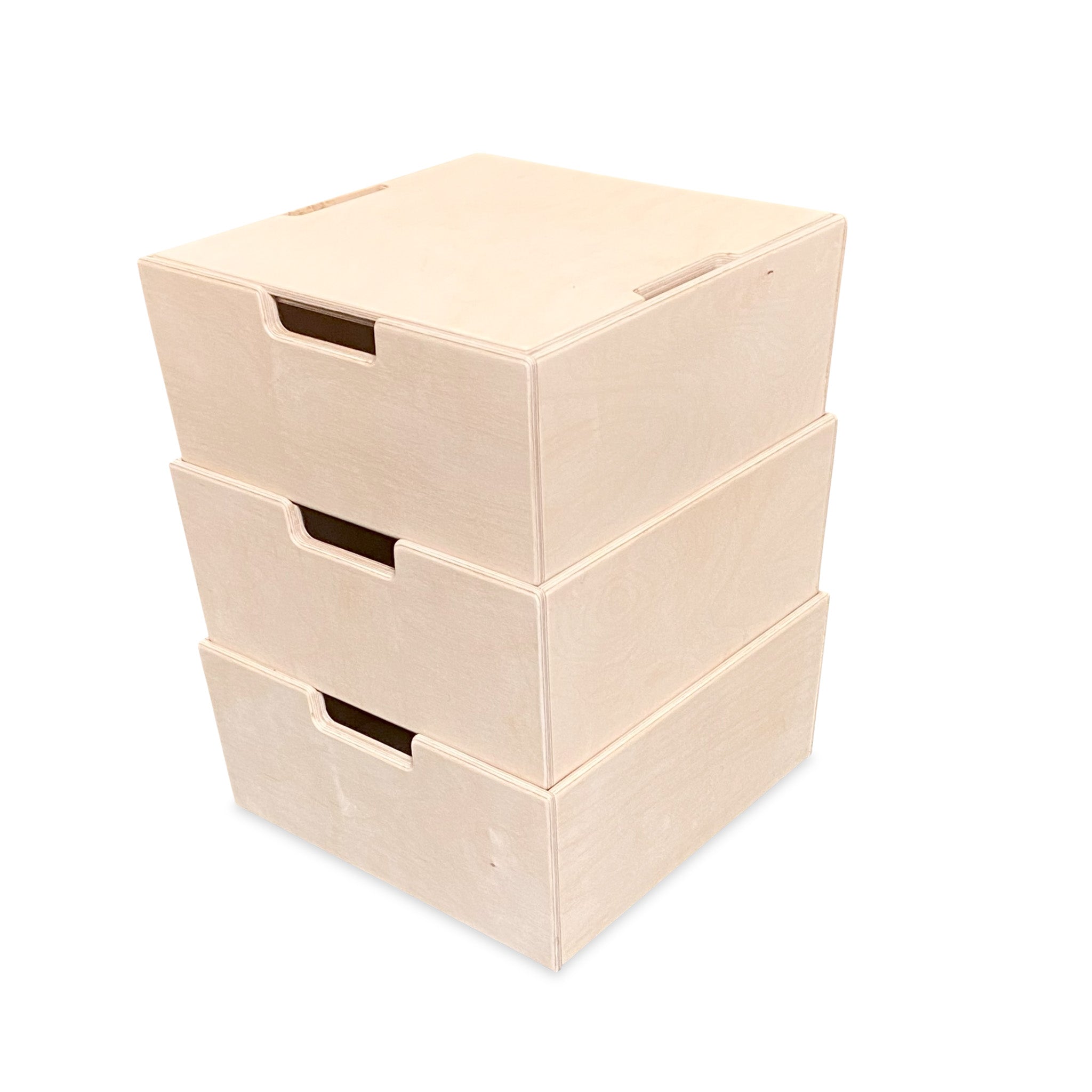 Montessori Aufbewahrungskisten Kinderzimmer | Stapelbare Holzkisten als Tritthilfe - natur Aufbewahrung toddie.de ® 3