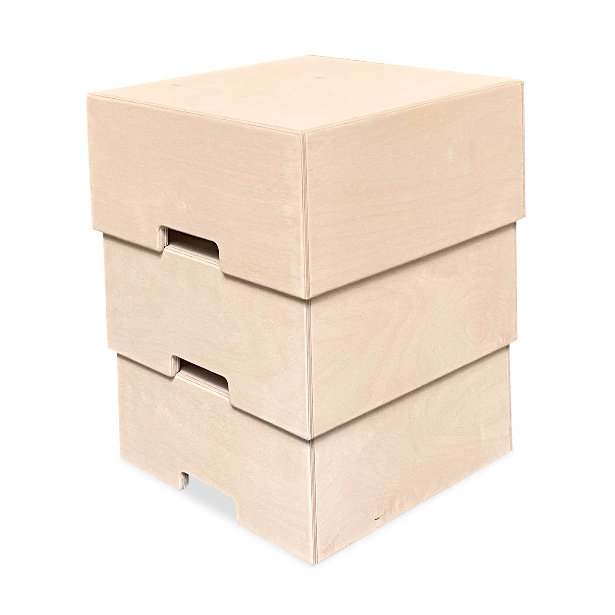 Montessori Aufbewahrungskisten Kinderzimmer | Stapelbare Holzkisten als Tritthilfe - natur Aufbewahrung toddie.de ®