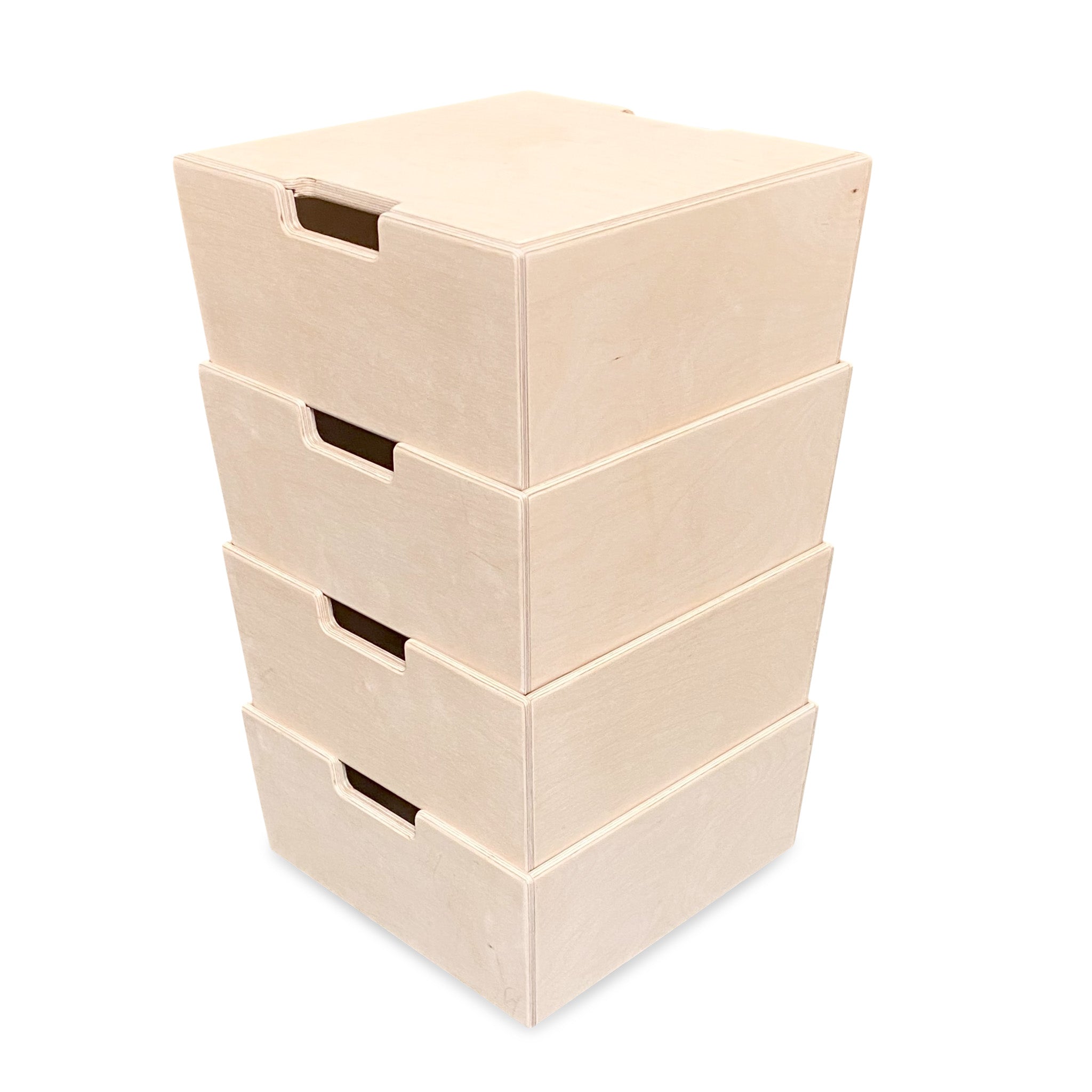 Montessori Aufbewahrungskisten Kinderzimmer | Stapelbare Holzkisten als Tritthilfe - natur Aufbewahrung toddie.de ® 4