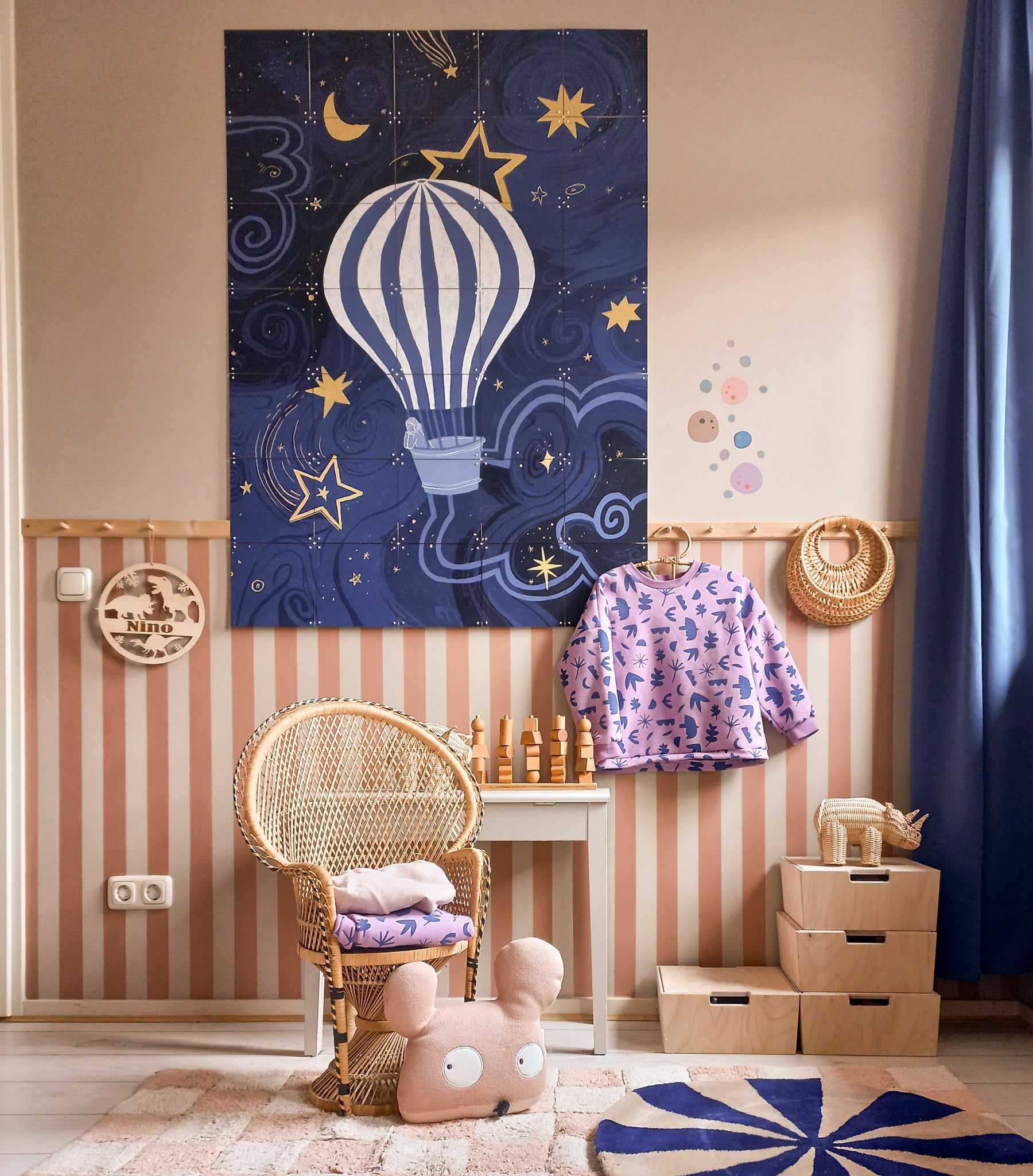 Montessori Aufbewahrungskisten Kinderzimmer | Stapelbare Holzkisten als Tritthilfe - natur Aufbewahrung toddie.de ®