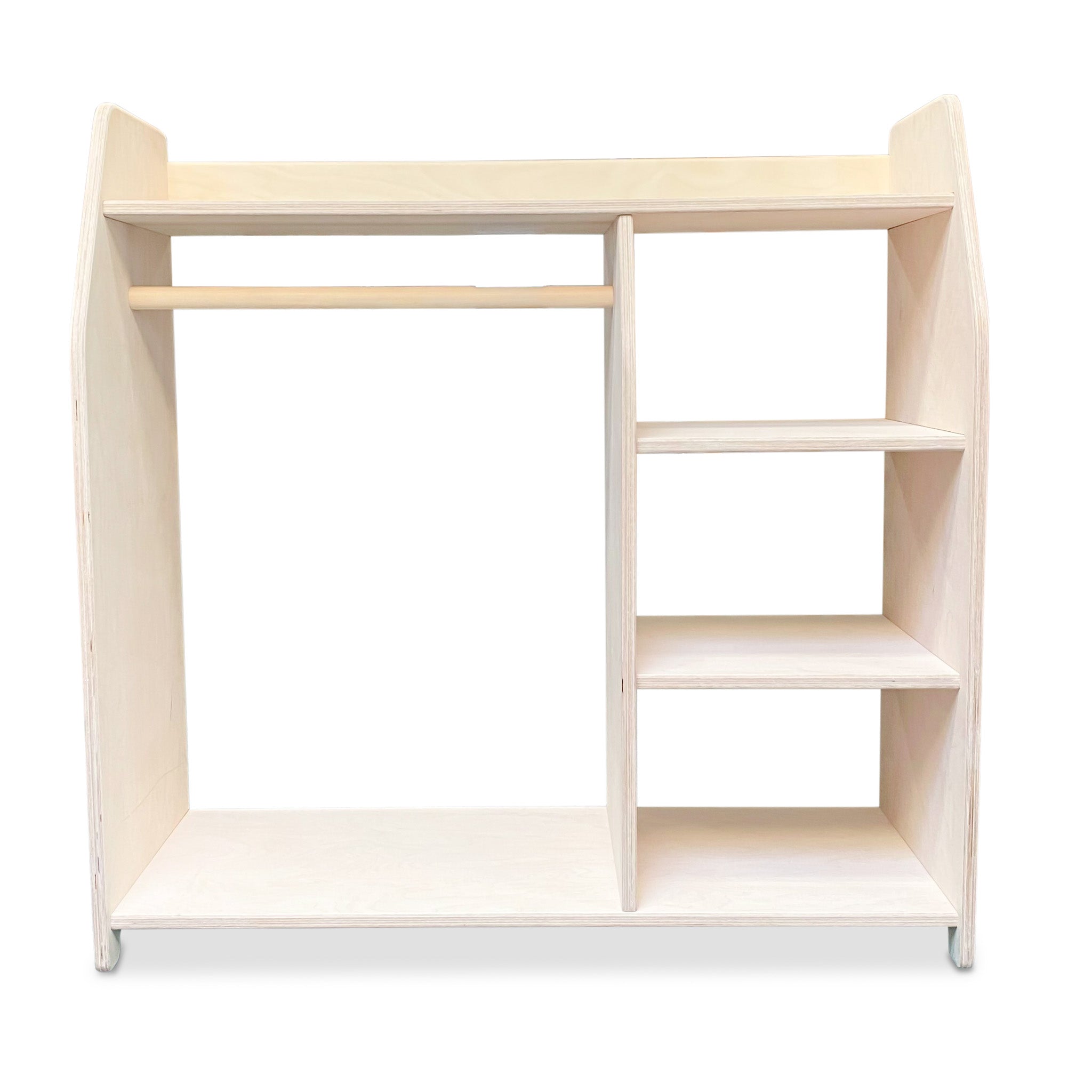 Montessori Kleiderschrank Kinderzimmer | Kindergarderobe - natur Kleiderschrank toddie.de