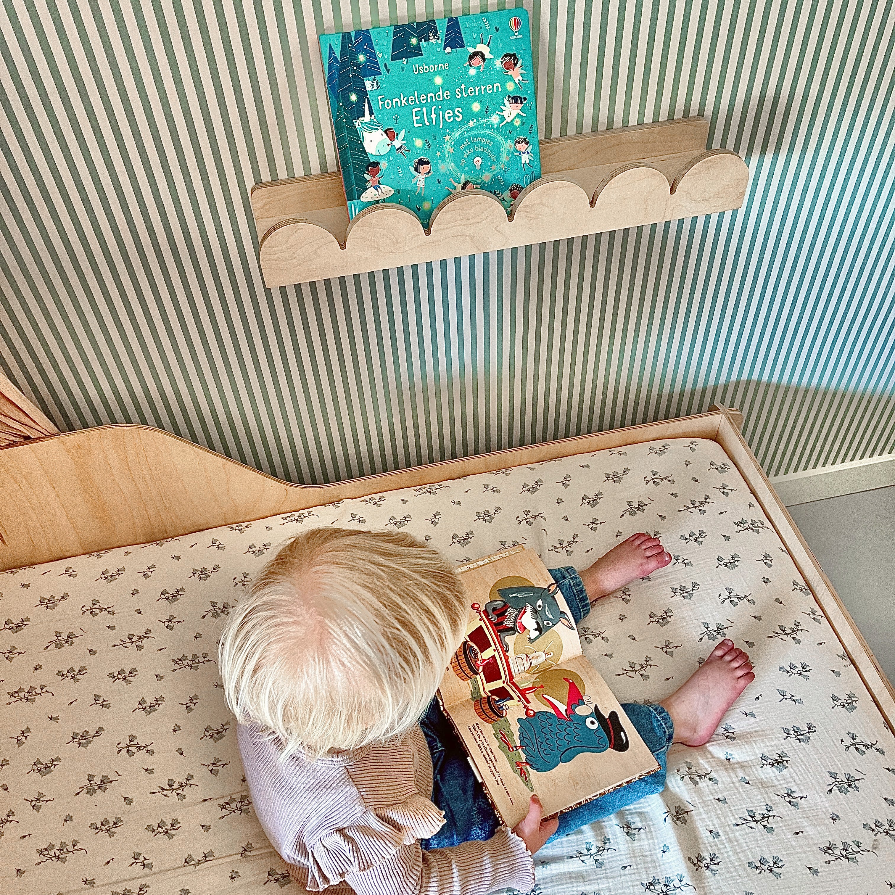 Bubble Montessori Bücherregal Kinderzimmer | 1 Regal - natur Bücherregal toddie.de ®