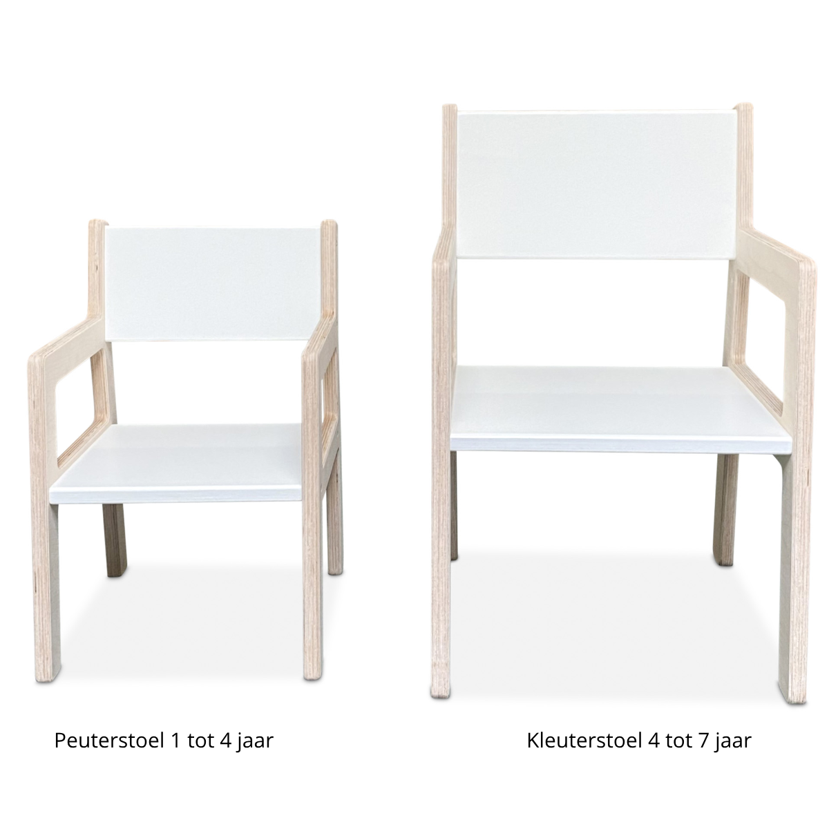 Hölzerner Kinderstuhl 1-4 Jahre - weiß Kinderstuhl toddie.de