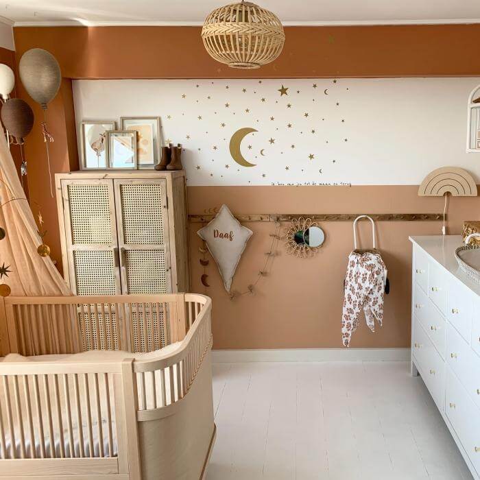 Hölzerne Wandleuchte Kinderzimmer | Regenbogen - natur Wandleuchte toddie.de