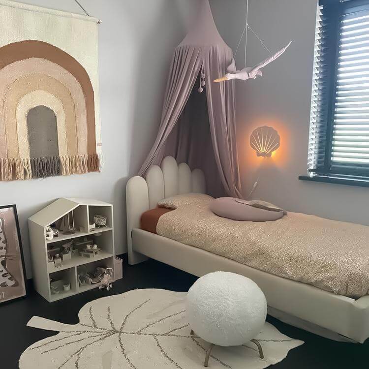 Hölzerne Wandleuchte Kinderzimmer | Muschel - natur Wandleuchte toddie.de