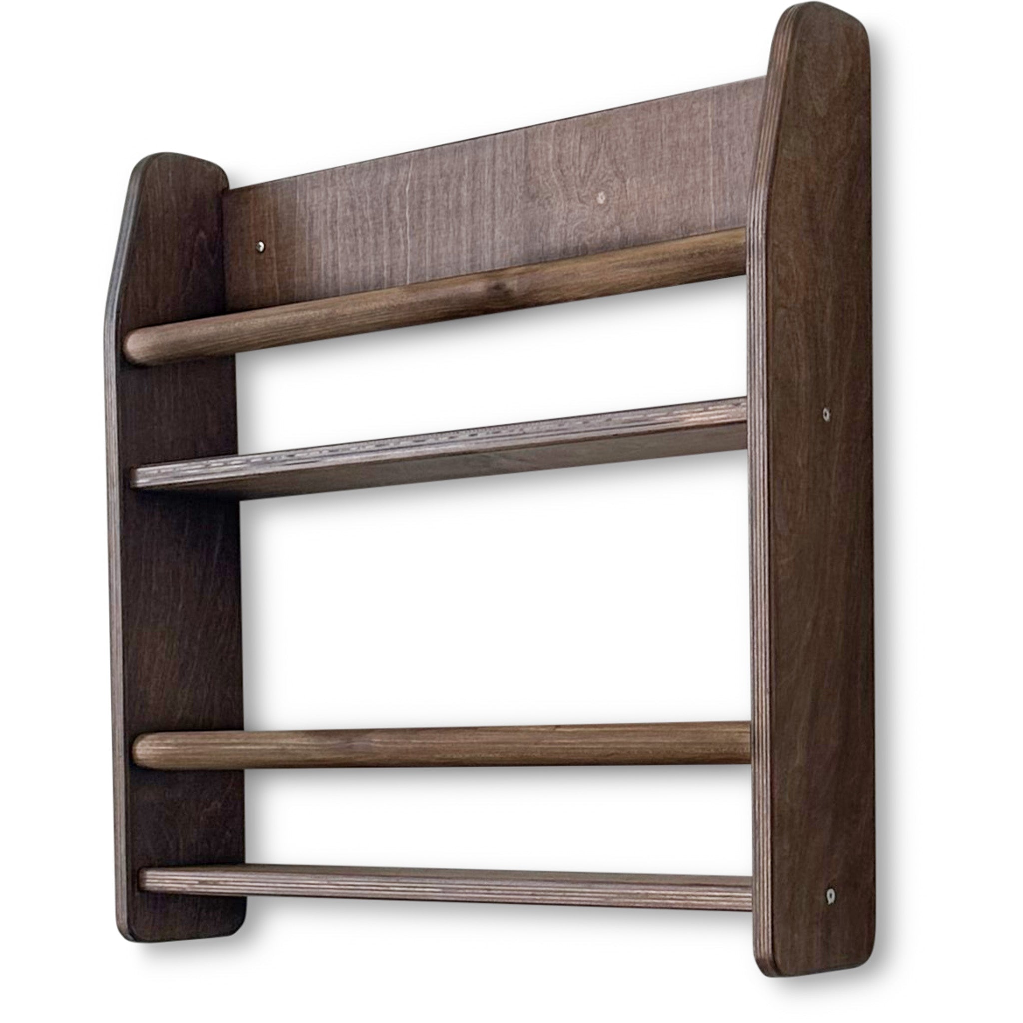 Montessori Bücherregal Kinderzimmer | 2 Regale - wengé Wandregal toddie.de ®