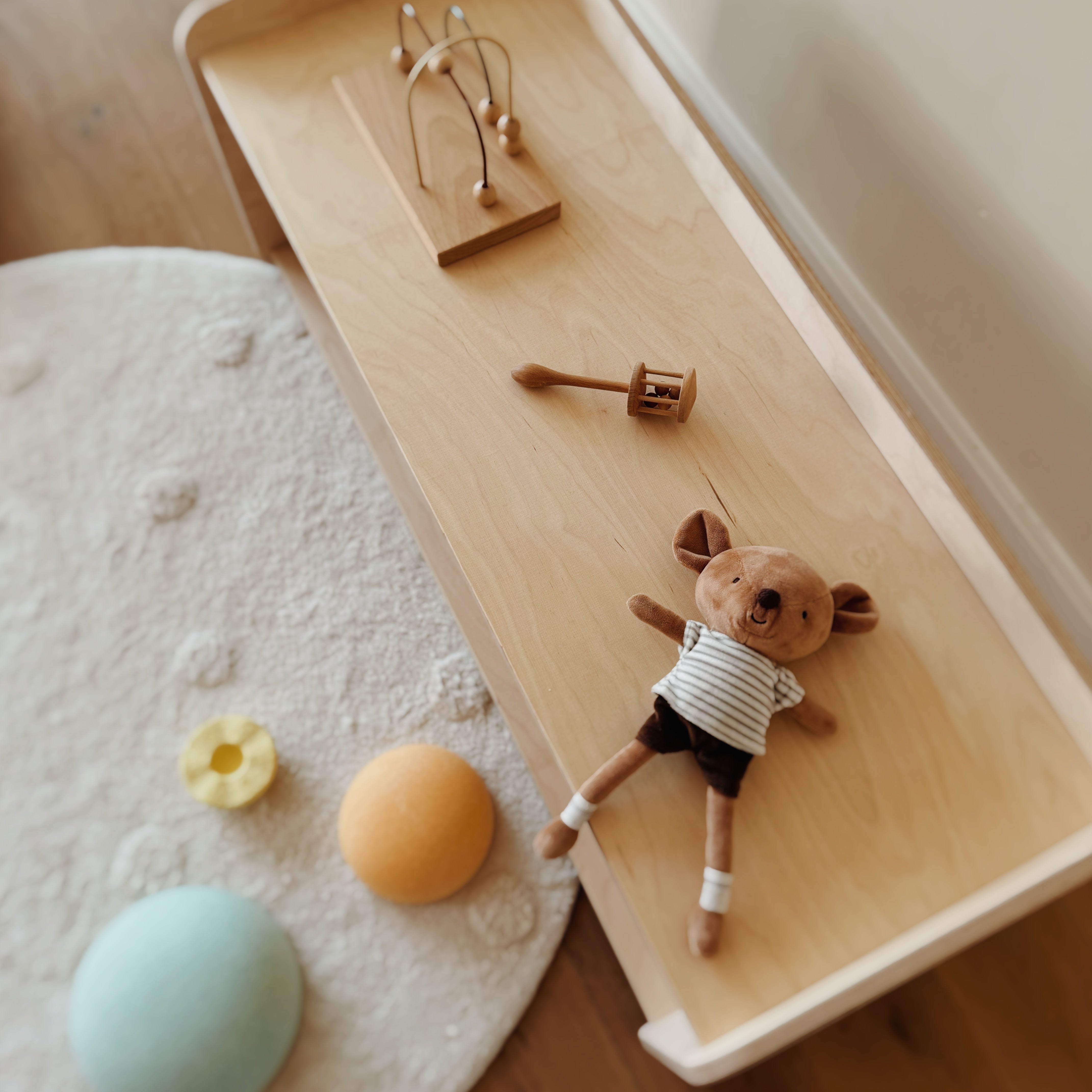 Montessori Spielzeugschrank | Bücherregal 2 regale - natur Spielzeugschrank toddie.de ®