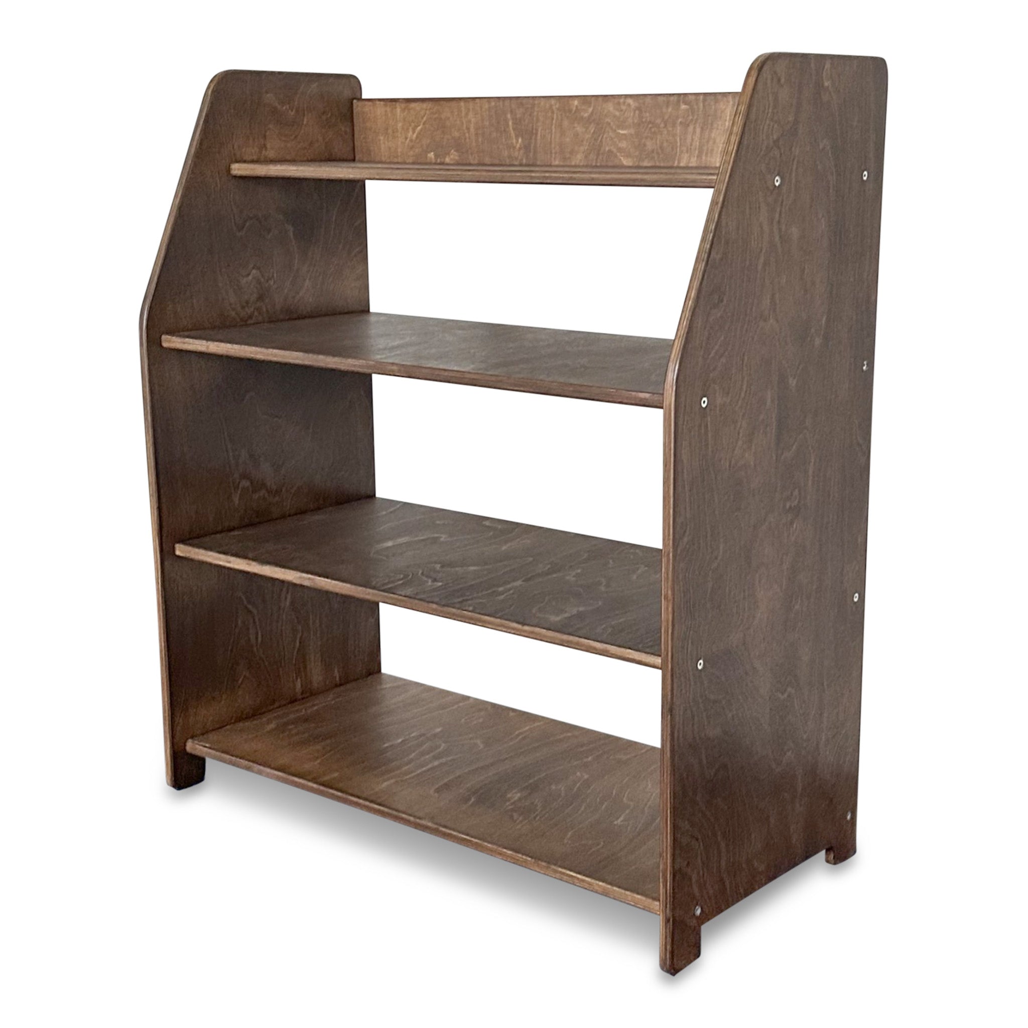 Moodie Montessori Spielmöbel, Spielzeugschrank | Kinderaufbewahrungsmöbel 4 Regale – Wenge Spielzeugschrank toddie.de ®