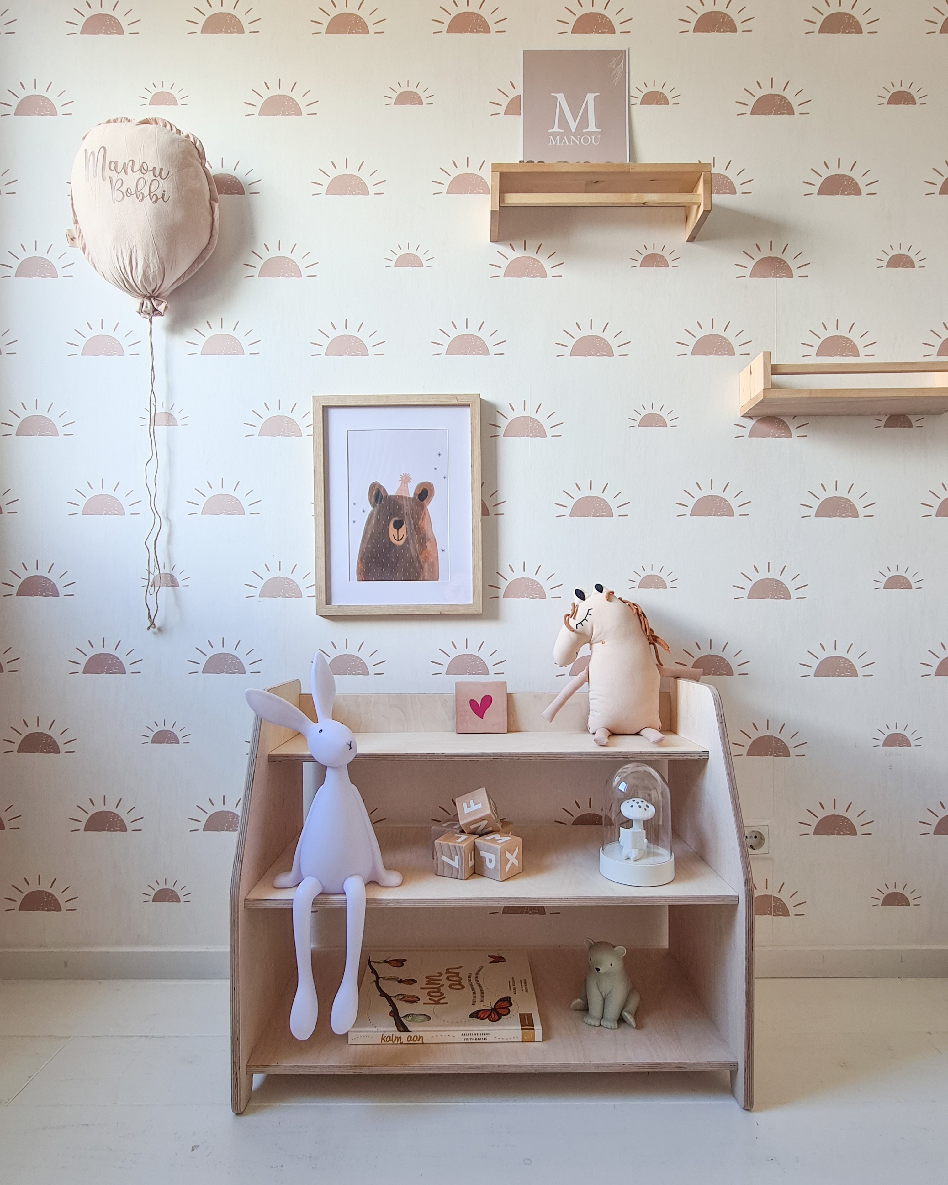 Montessori Spielmöbel | Kinder-Aufbewahrungsmöbel 3 Regale - natur Aufbewahrung toddie.de