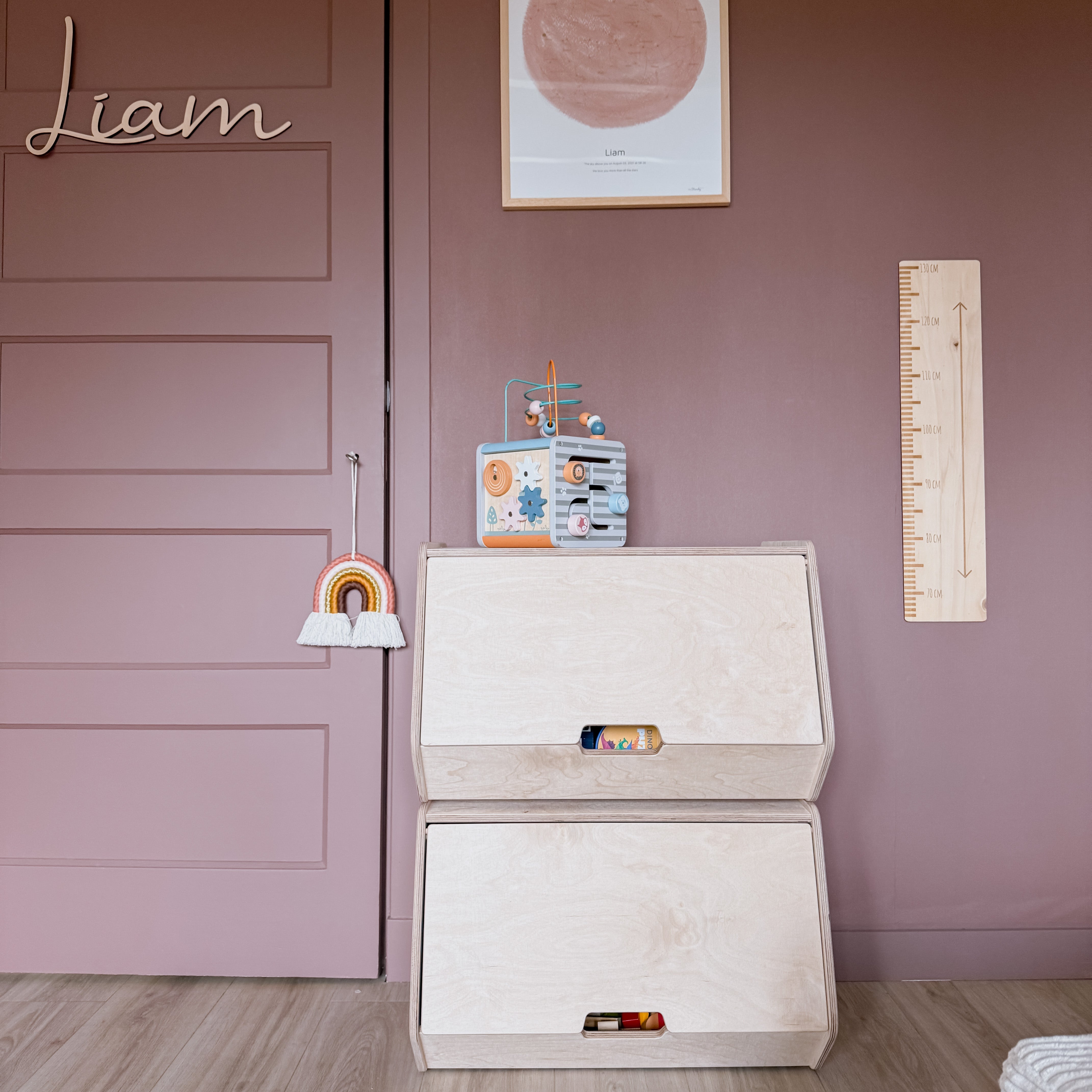 Stowie Stapelbare Aufbewahrungskisten Kinderzimmer - natur toddie.de ®