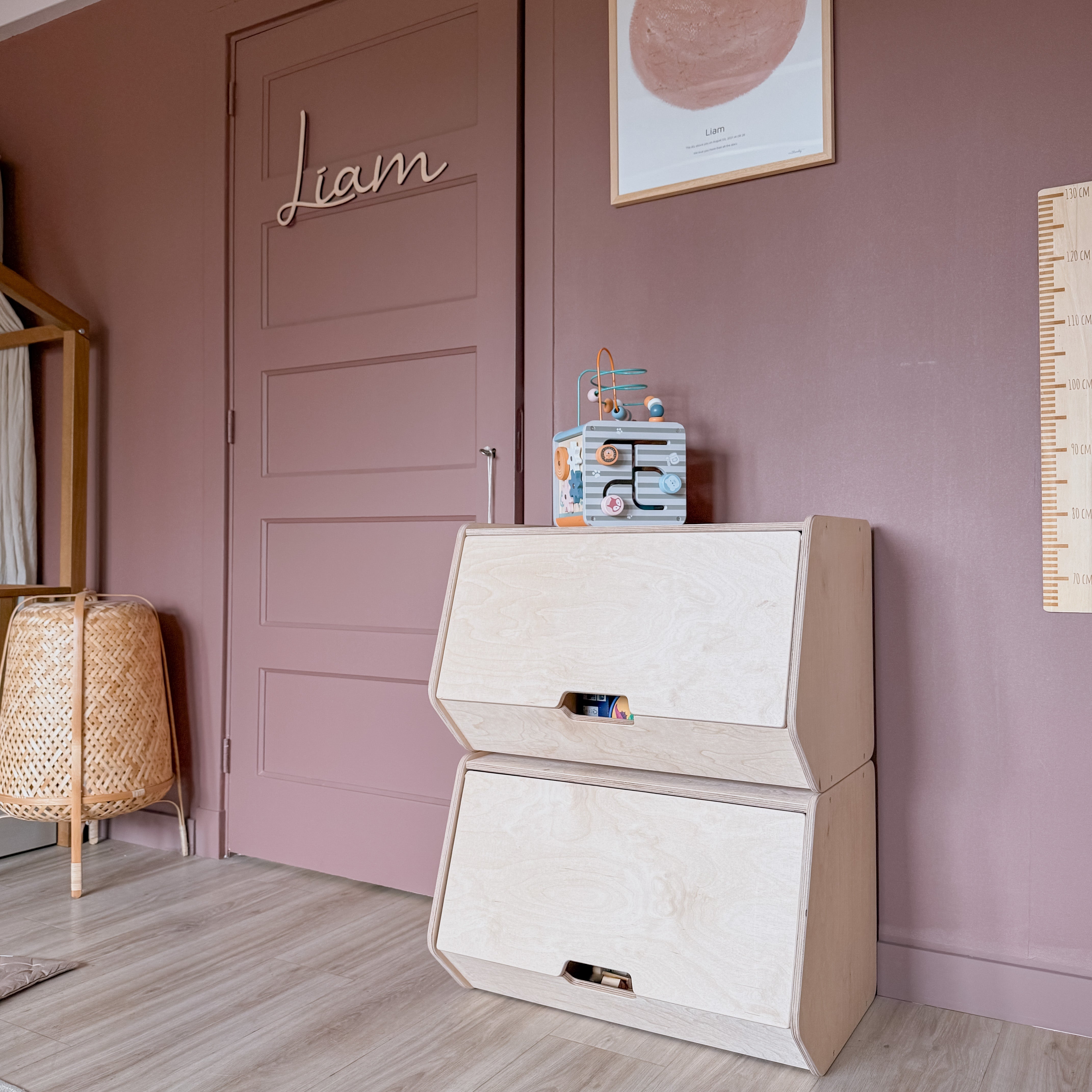 Stowie Stapelbare Aufbewahrungskisten Kinderzimmer - natur toddie.de ®