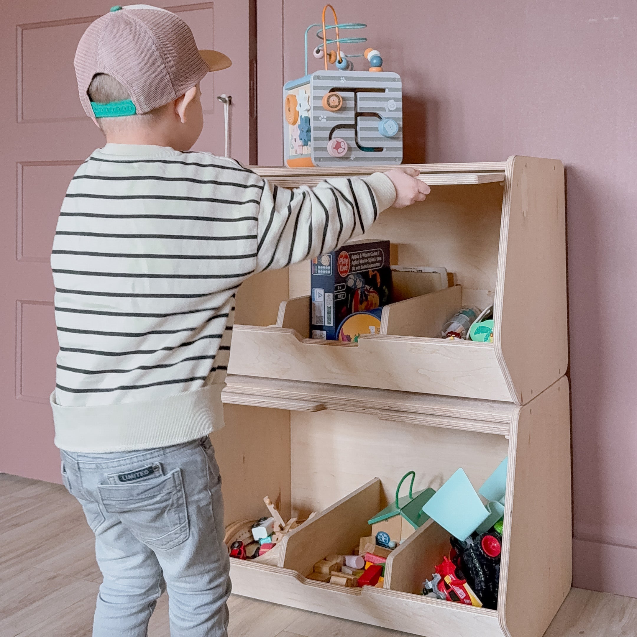 Stowie Stapelbare Aufbewahrungskisten Kinderzimmer - natur toddie.de ®