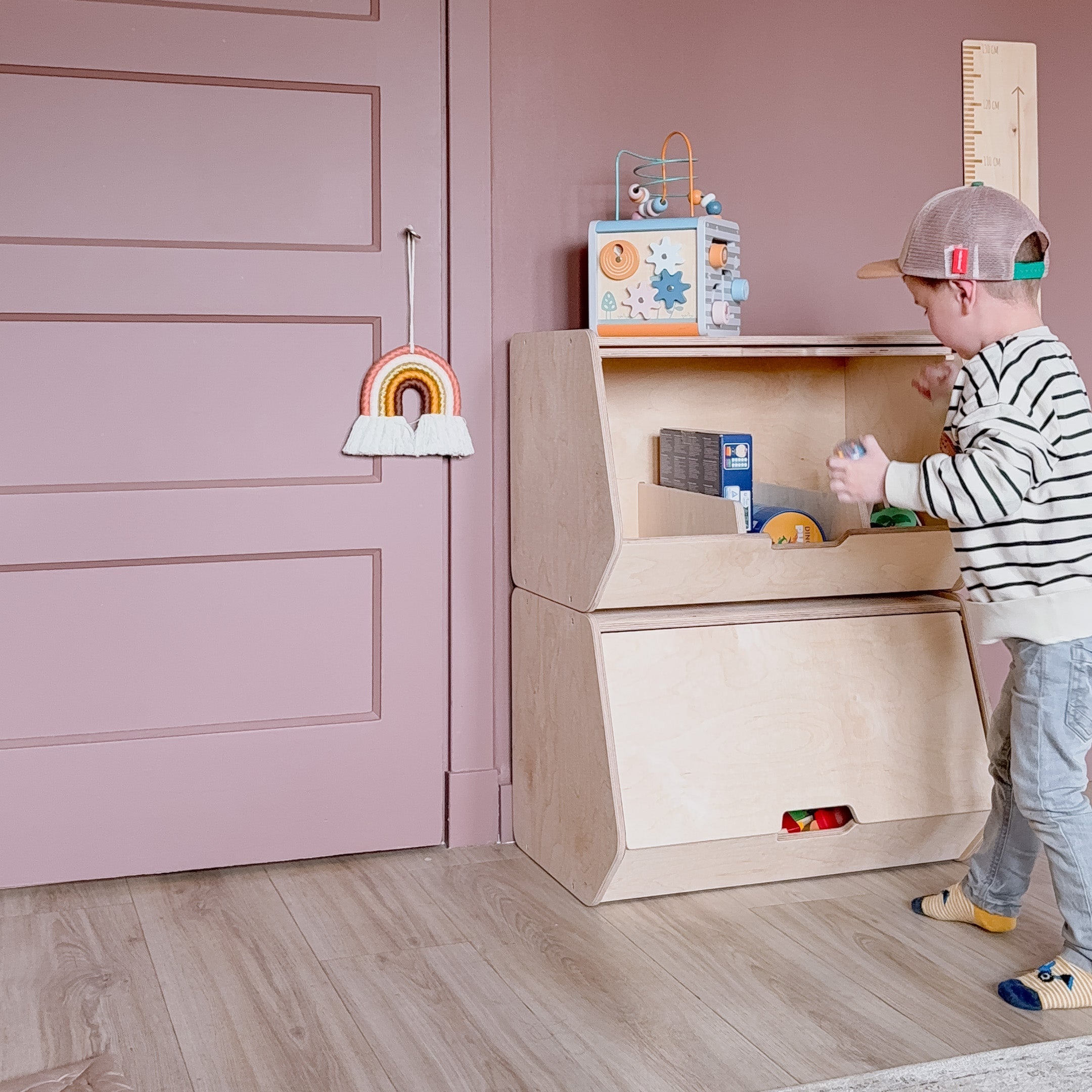 Stowie Stapelbare Aufbewahrungskisten Kinderzimmer - natur toddie.de ®