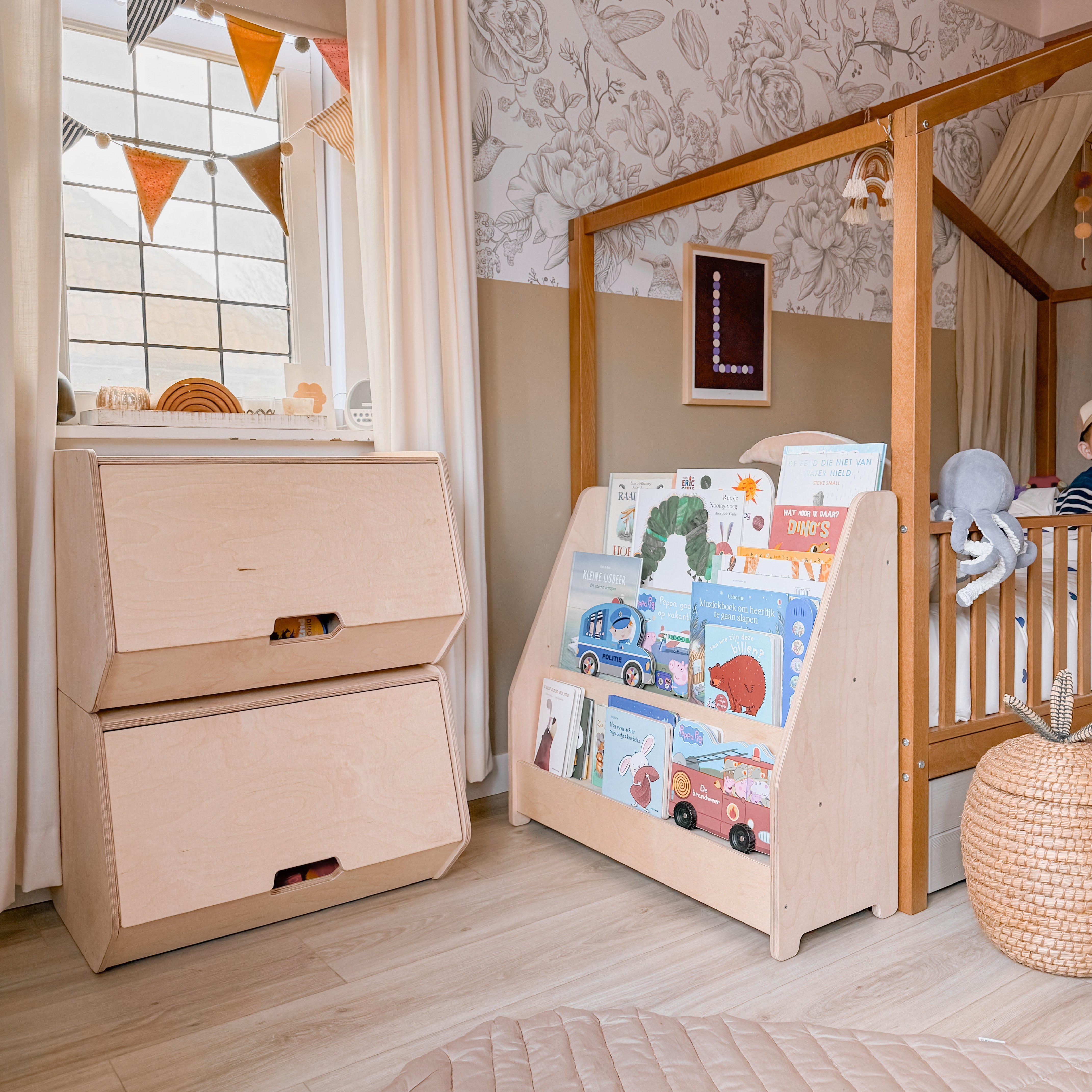 Stowie Stapelbare Aufbewahrungskisten Kinderzimmer - natur toddie.de ®