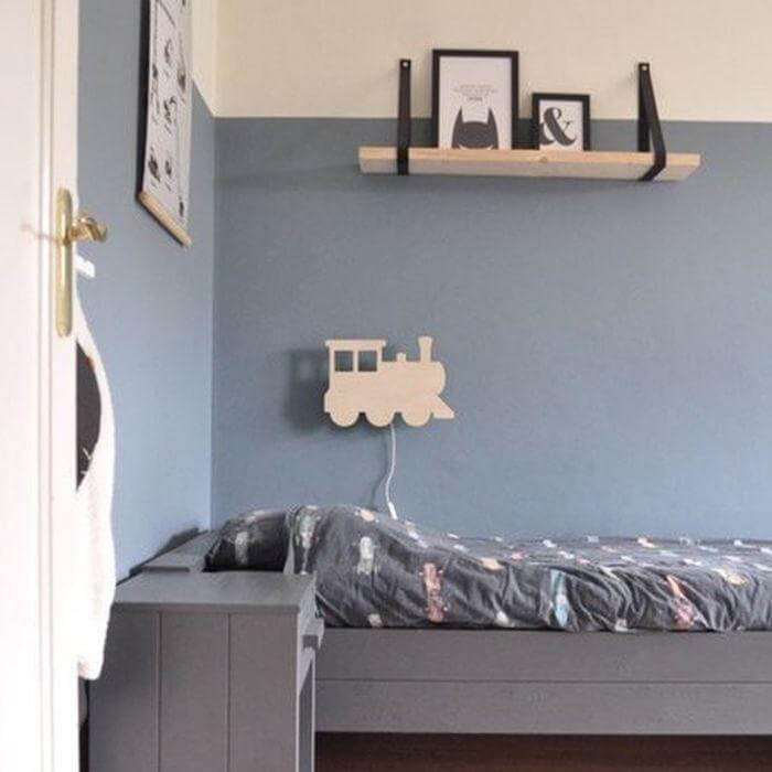 Hölzerne Wandleuchte Kinderzimmer | Zug, Lokomotive - natur Wandleuchte toddie.de