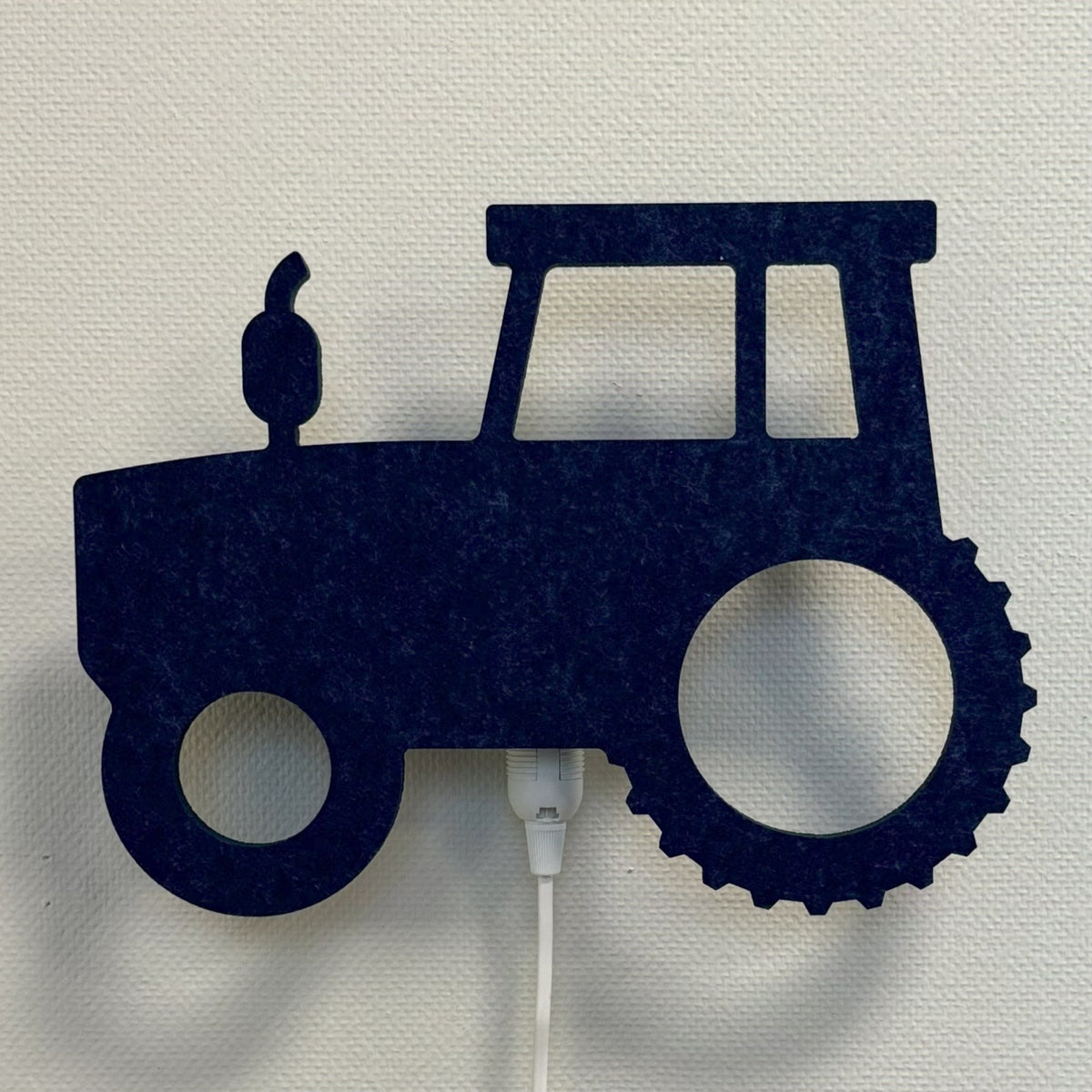 Filz-Wandlampe Traktor nachtblau – Lampe aus