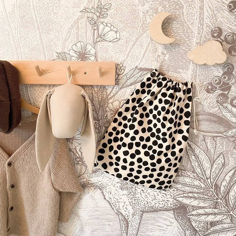 Hölzerne Wandhaken Kinderzimmer | Mond und Wolke - natur Wandhaken toddie.de