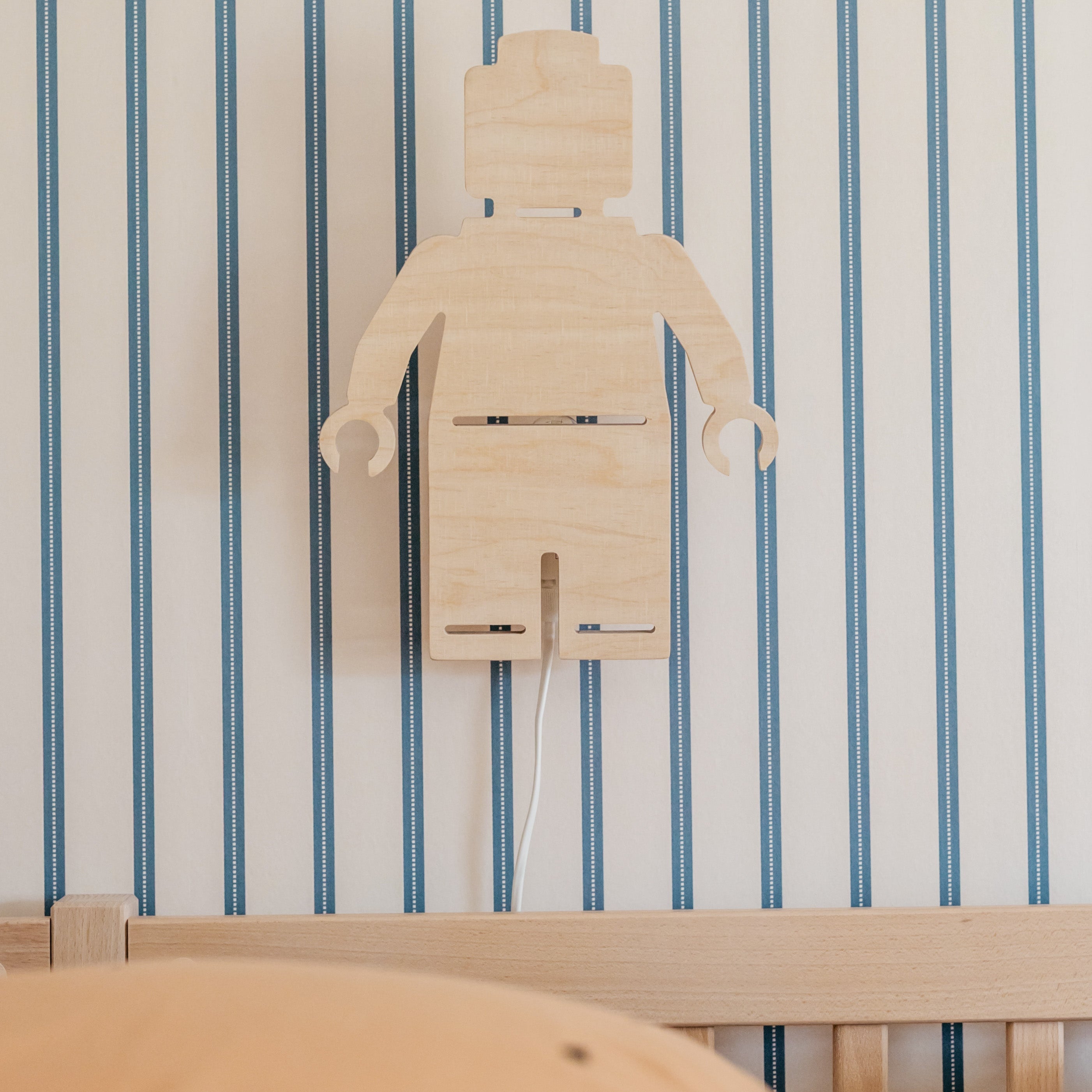 Hölzerne Wandleuchte Kinderzimmer | Lego- natur Wandleuchte toddie.de