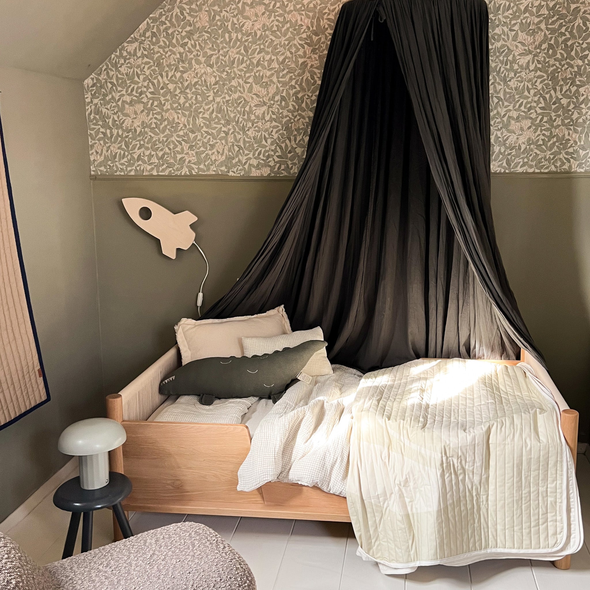 Hölzerne Wandleuchte Kinderzimmer | Rakete - natur Wandleuchte toddie.de