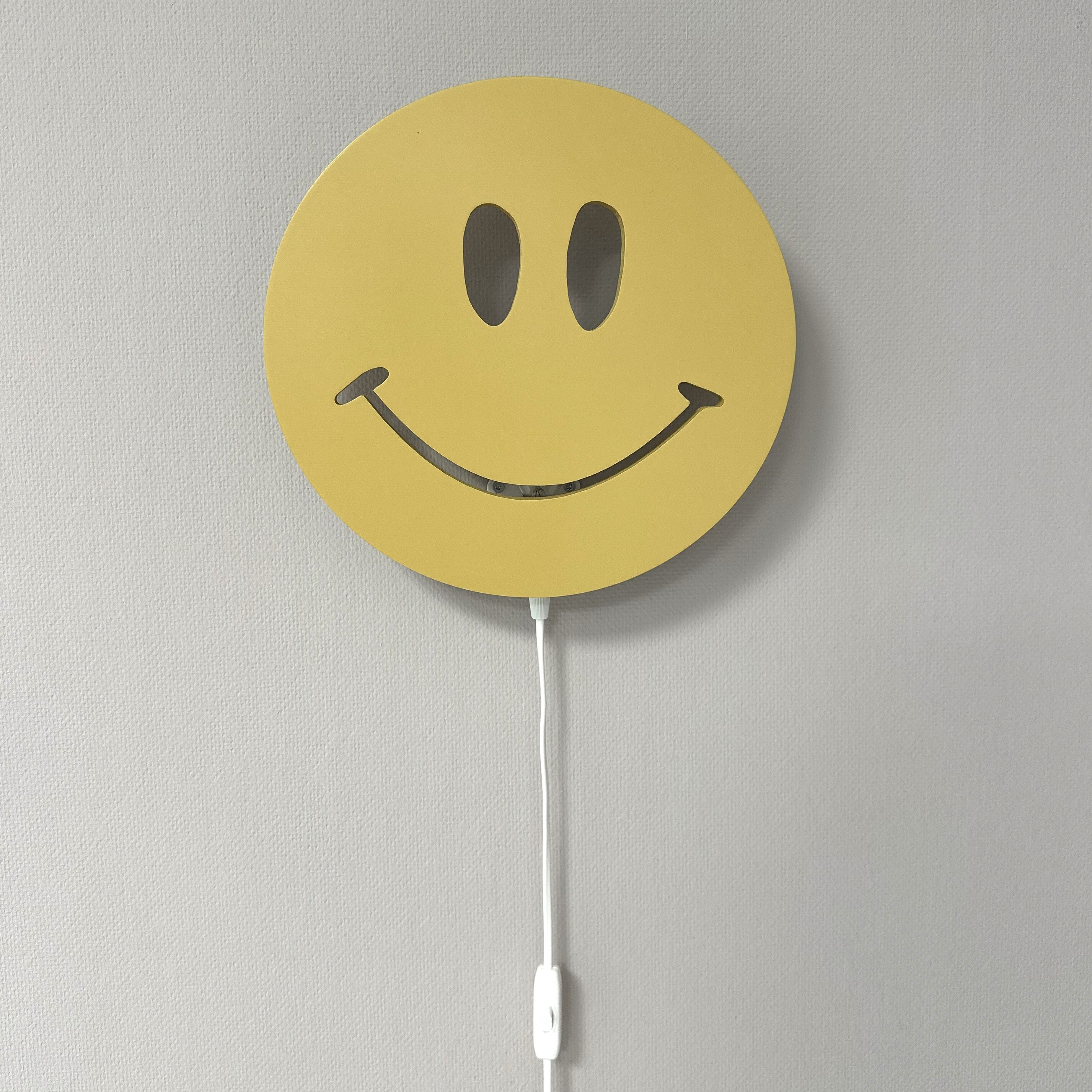 Runde Wandlampe Kinderzimmer | Smiley - gelb toddie.de ®