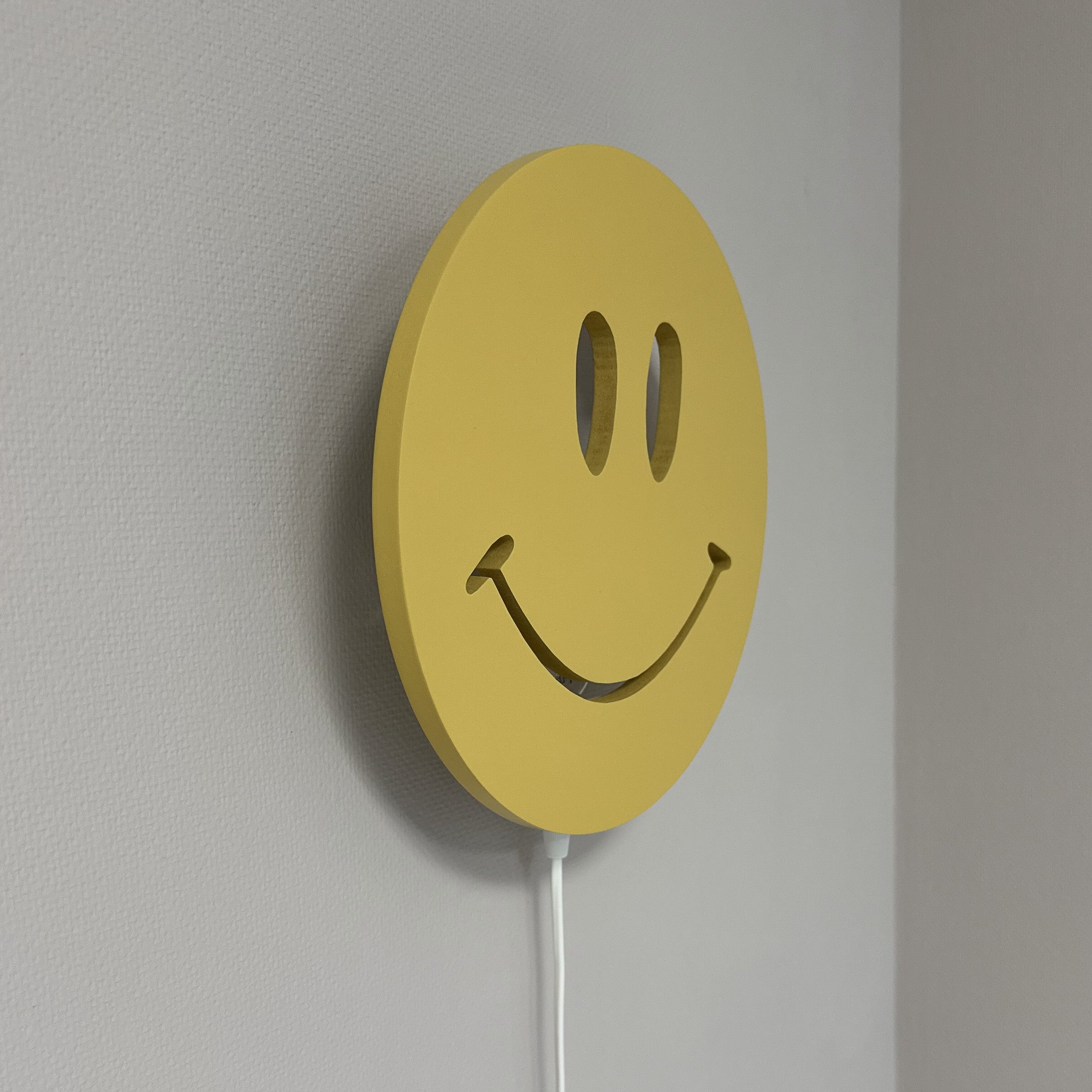 Runde Wandlampe Kinderzimmer | Smiley - gelb toddie.de ®