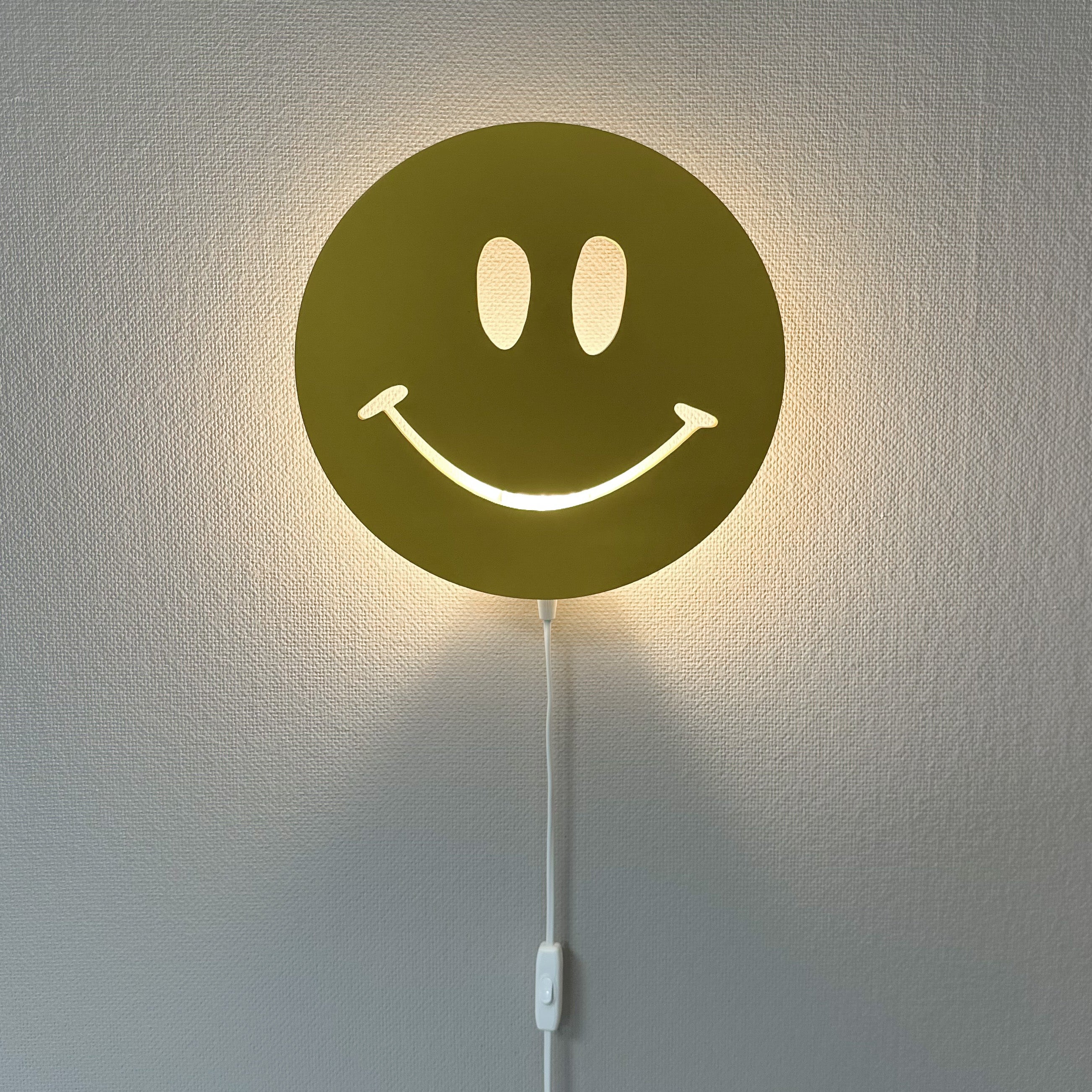 Runde Wandlampe Kinderzimmer | Smiley - gelb toddie.de ®