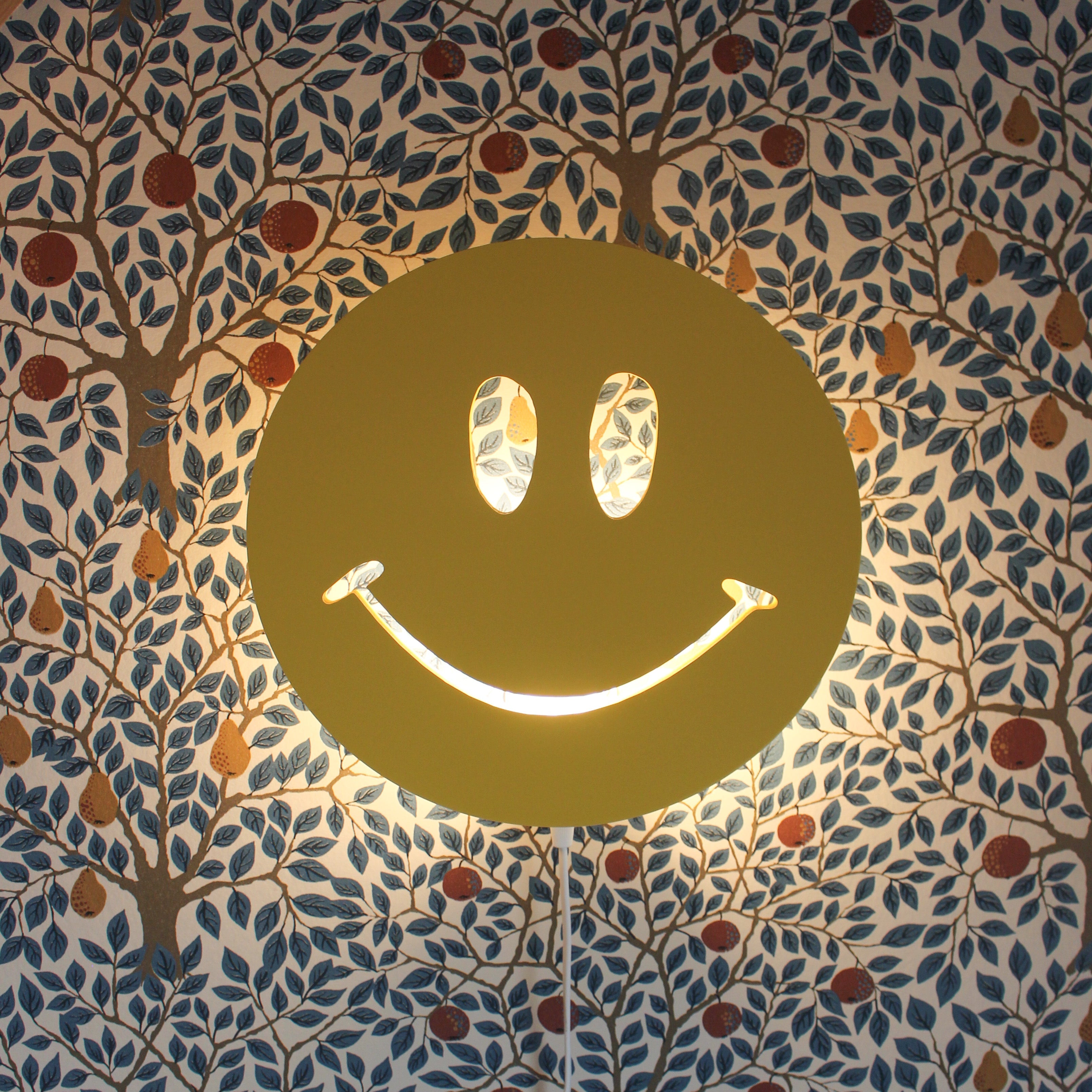 Runde Wandlampe Kinderzimmer | Smiley - gelb toddie.de ®