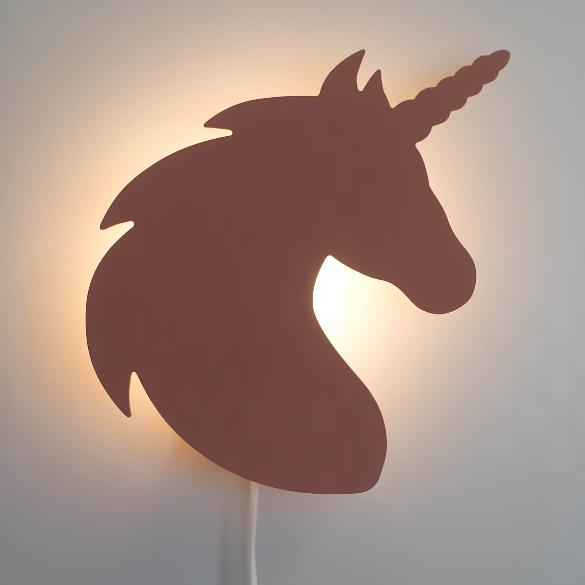 Hölzerne Wandlampe Kinderzimmer | Einhorn - terra rosa Wandleuchte toddie.de