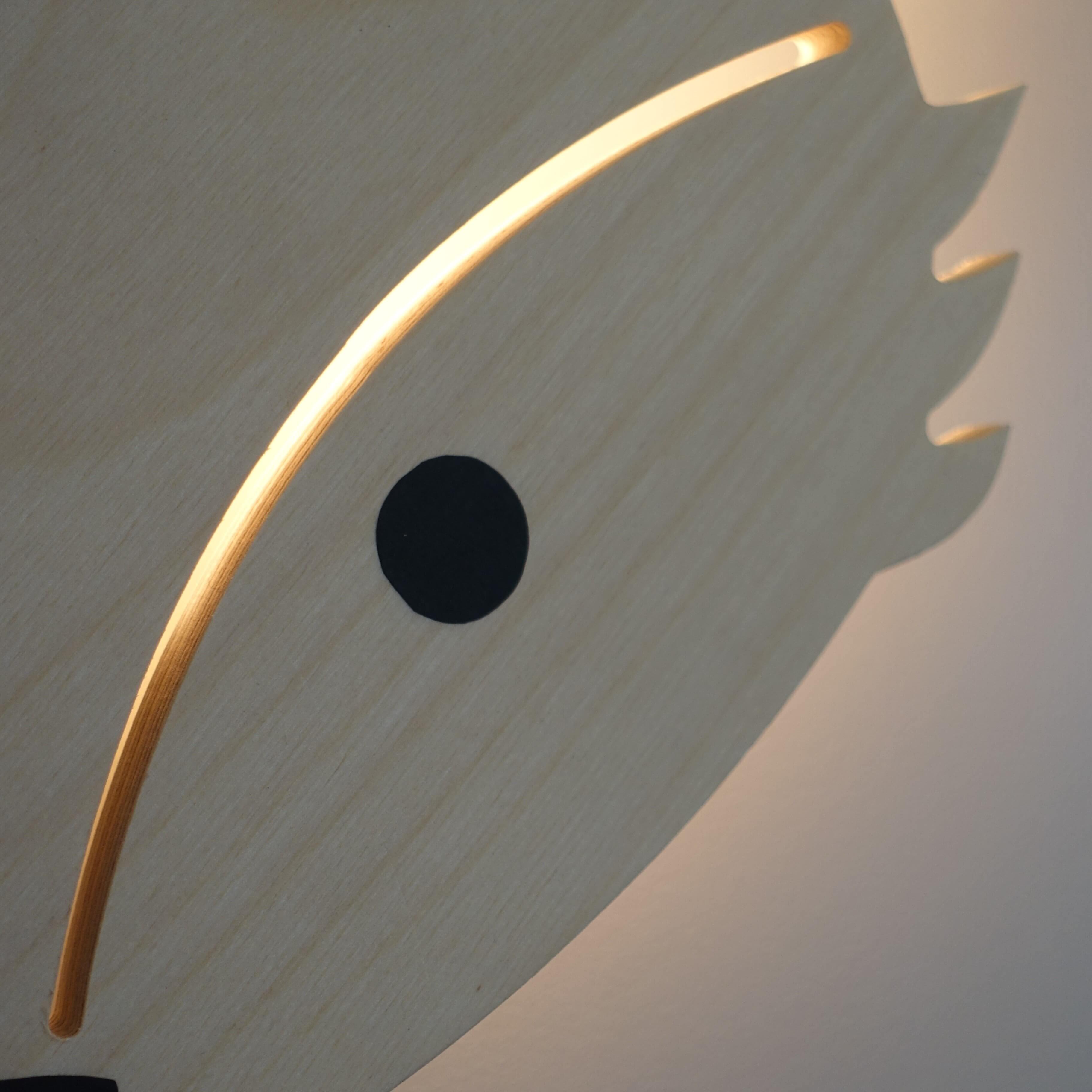 Hölzerne Wandleuchte Kinderzimmer | Fuchs - natur Wandleuchte toddie.de