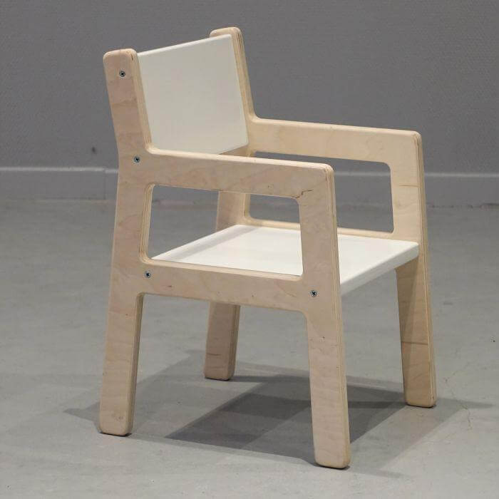 Holz Kindermöbelset 1-4 Jahre | Tisch + 2 Stühle - weiß Möbelset toddie.de