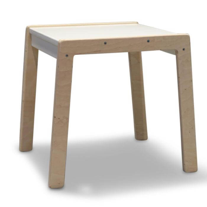 Hölzerne Kindertisch 1-4 Jahre - weiß Kindertisch toddie.de