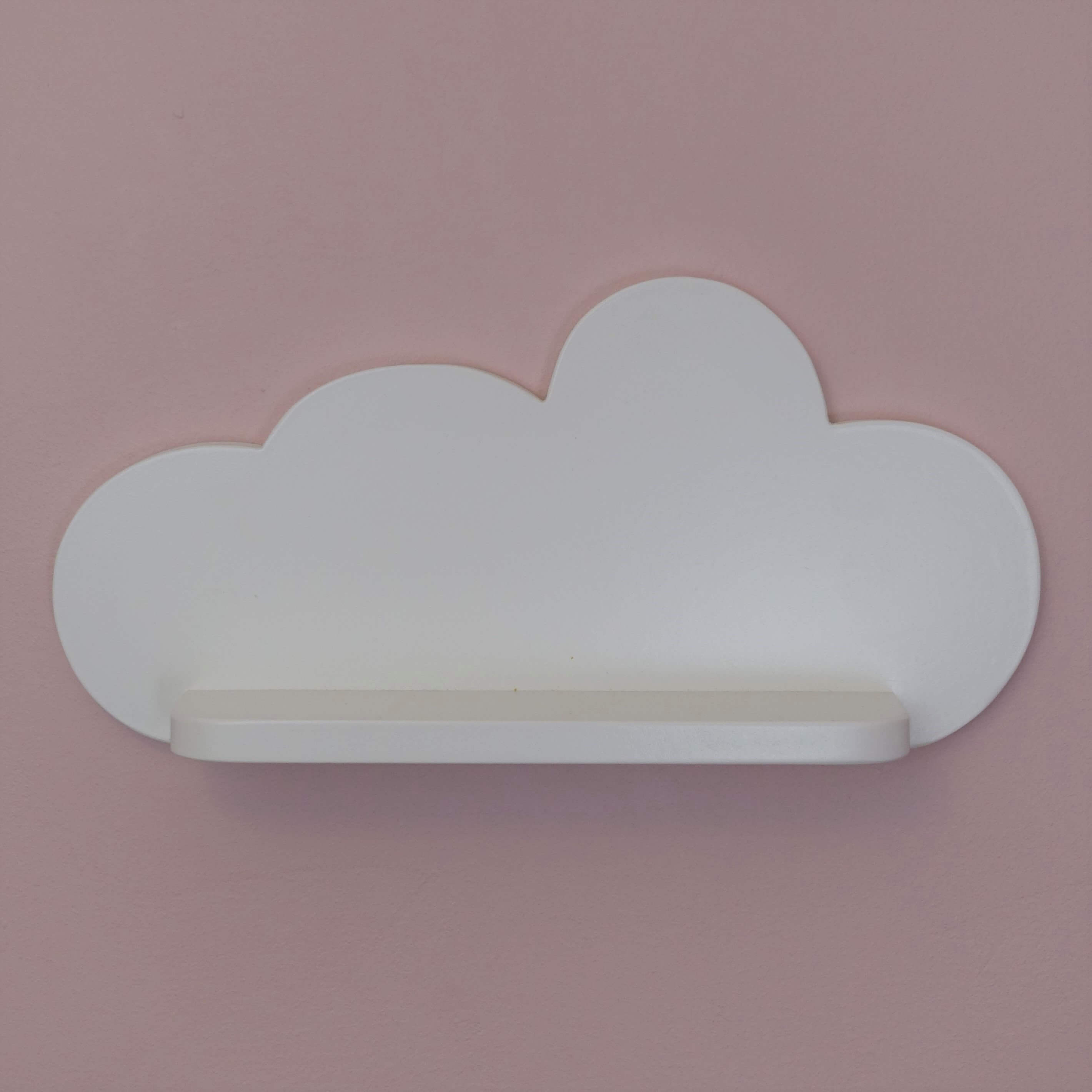 2 hölzerne Wandregale Kinderzimmer Wolke | Wolkie - weiß Wandregal toddie.de