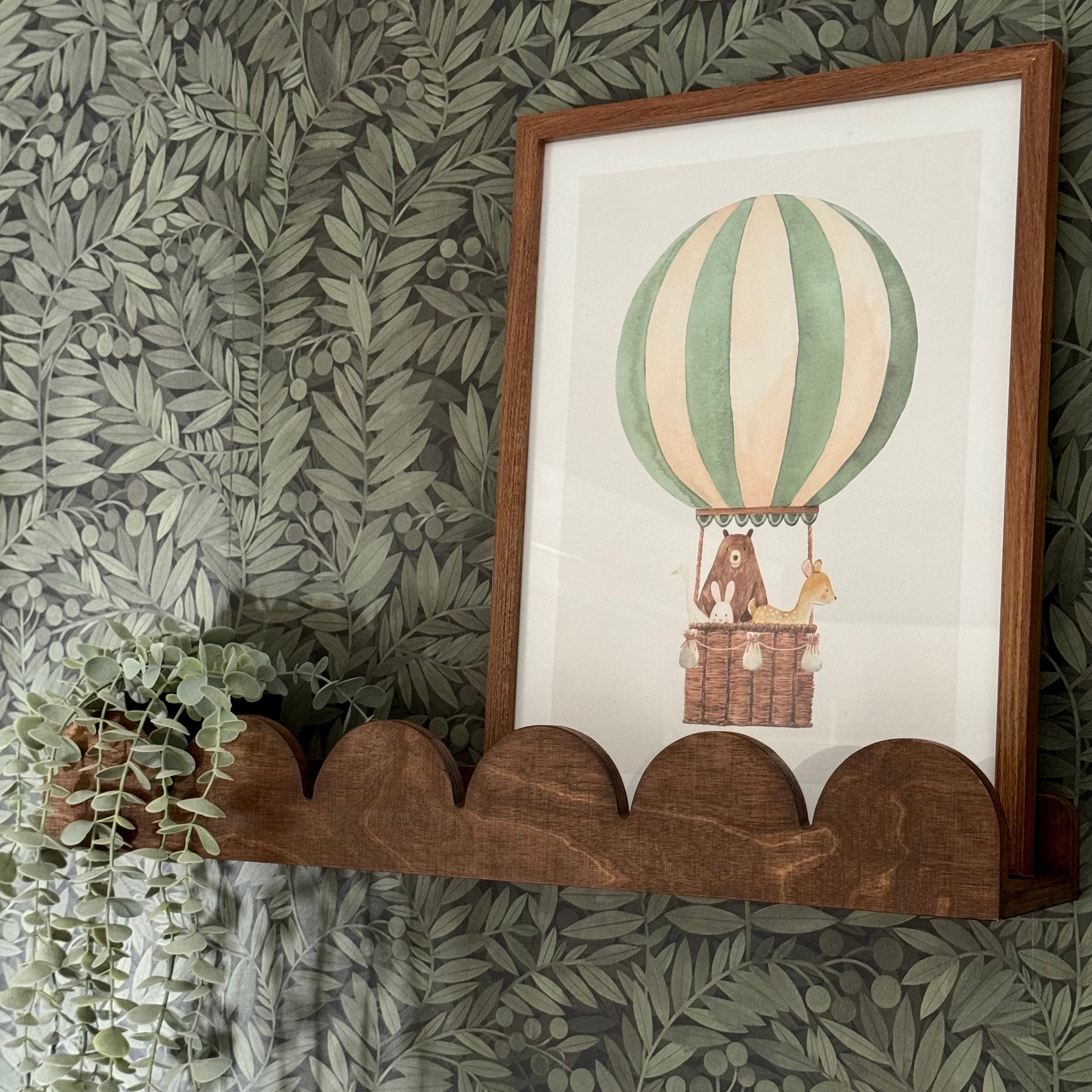Bubble Montessori Bücherregal | 1 Regalboden – wenge gebeizt Wandregal toddie.de ®