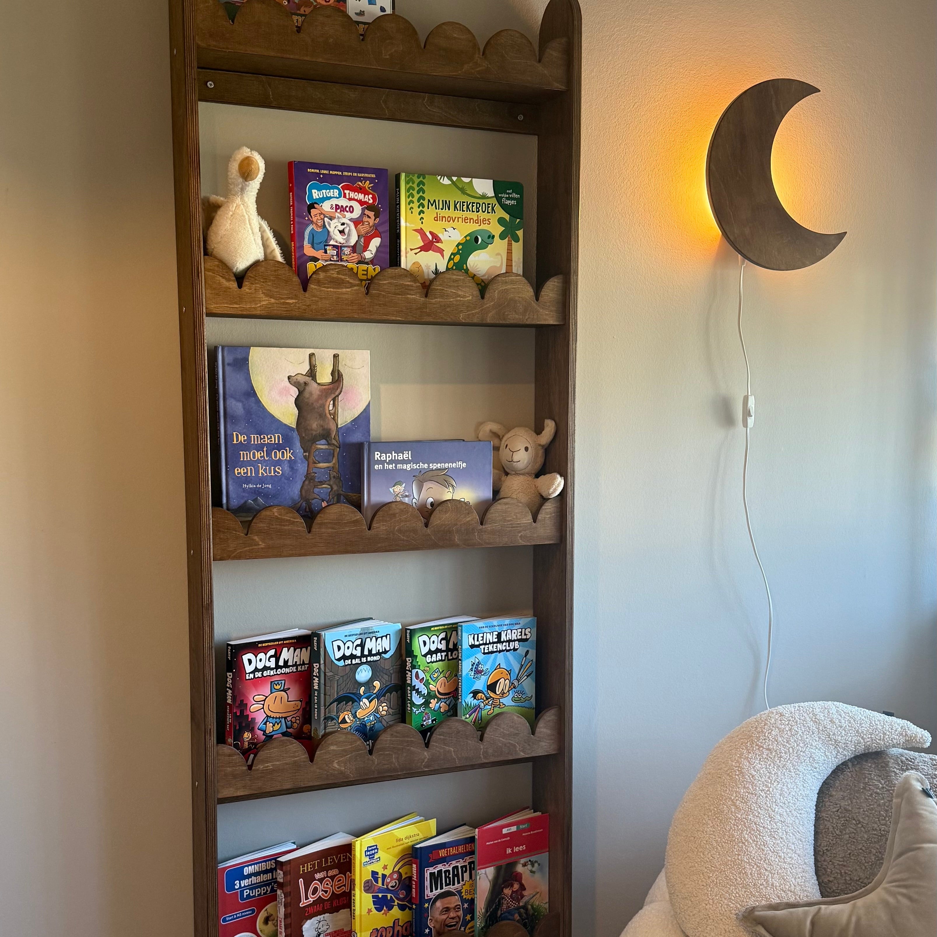 Bubble Montessori Bücherregal Kinderzimmer | 5 Regale | wengé Bücher Wandregal toddie.de ®