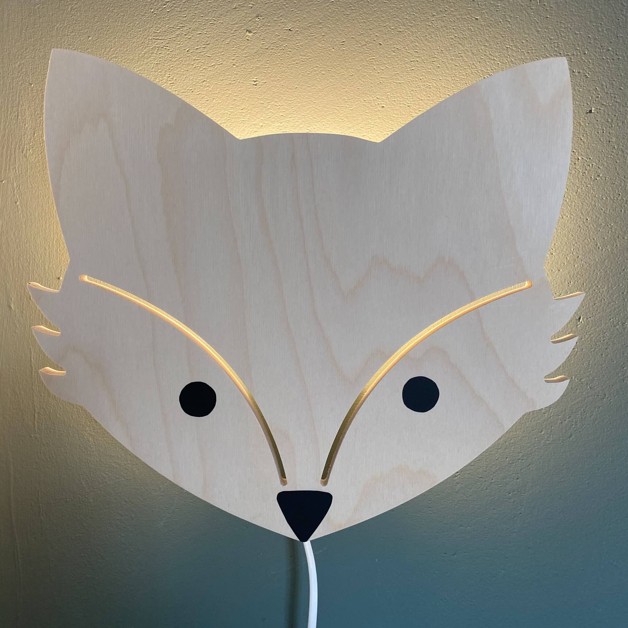 Hölzerne Wandleuchte Kinderzimmer | Fuchs - natur Wandleuchte toddie.de