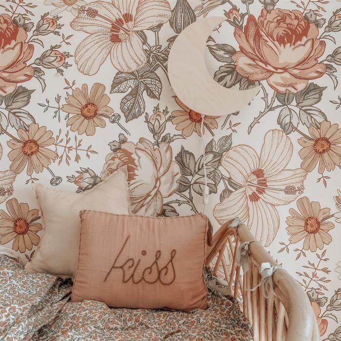 Hölzerne Wandleuchte Kinderzimmer | Mond - natur Wandleuchte toddie.de