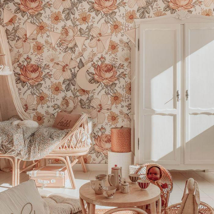 Hölzerne Wandleuchte Kinderzimmer | Mond - natur Wandleuchte toddie.de