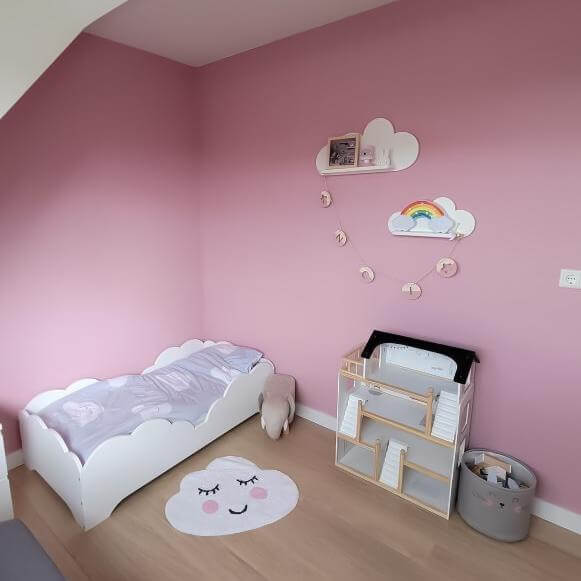 XL hölzerne Wandregal Kinderzimmer Wolke | Wolkie - weiß Wandregal toddie.de