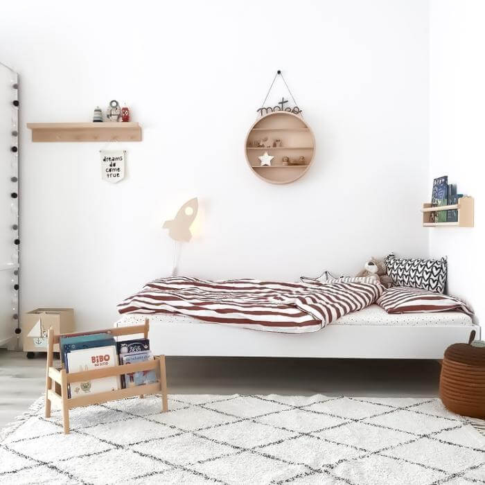 Hölzerne Wandleuchte Kinderzimmer | Rakete - natur Wandleuchte toddie.de