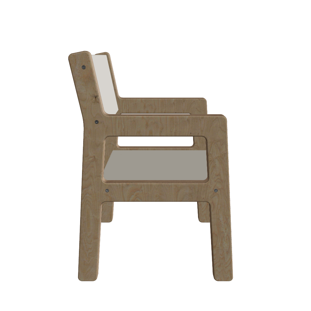 Hölzerner Kinderstuhl 1-4 Jahre - weiß Kinderstuhl toddie.de