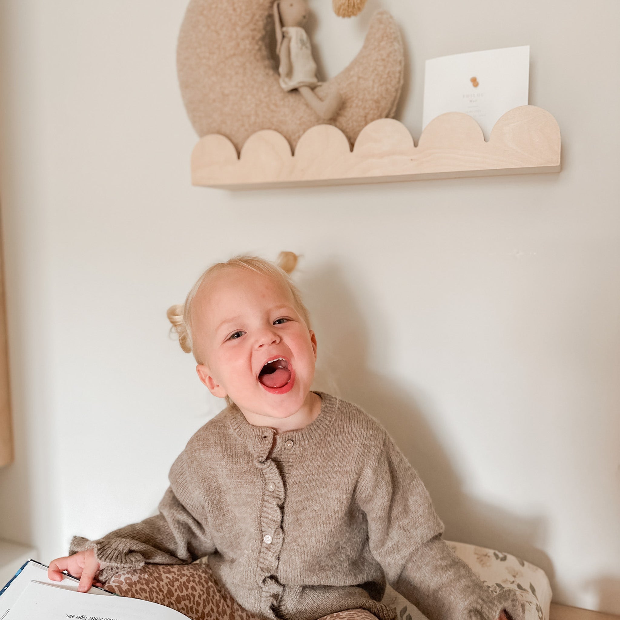 Bubble Montessori Bücherregal Kinderzimmer | 1 Regal - natur Bücherregal toddie.de ®