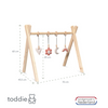 Holz Babygym | Massiver Holzspielbogen Tipi-Forme mit Blume und Regenbogen hängespielzeuge - natur Spielbogen + Hängespielzeuge toddie.de   
