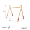 Holz Babygym | Massiver Holzspielbogen Tipi-Forme (ohne hängespielzeuge) - terra rosa Spielbogen toddie.de   