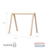 Holz Babygym | Massiver Holzspielbogen mit Dschungel hängespielzeuge - natur Spielbogen + Hängespielzeuge toddie.de   